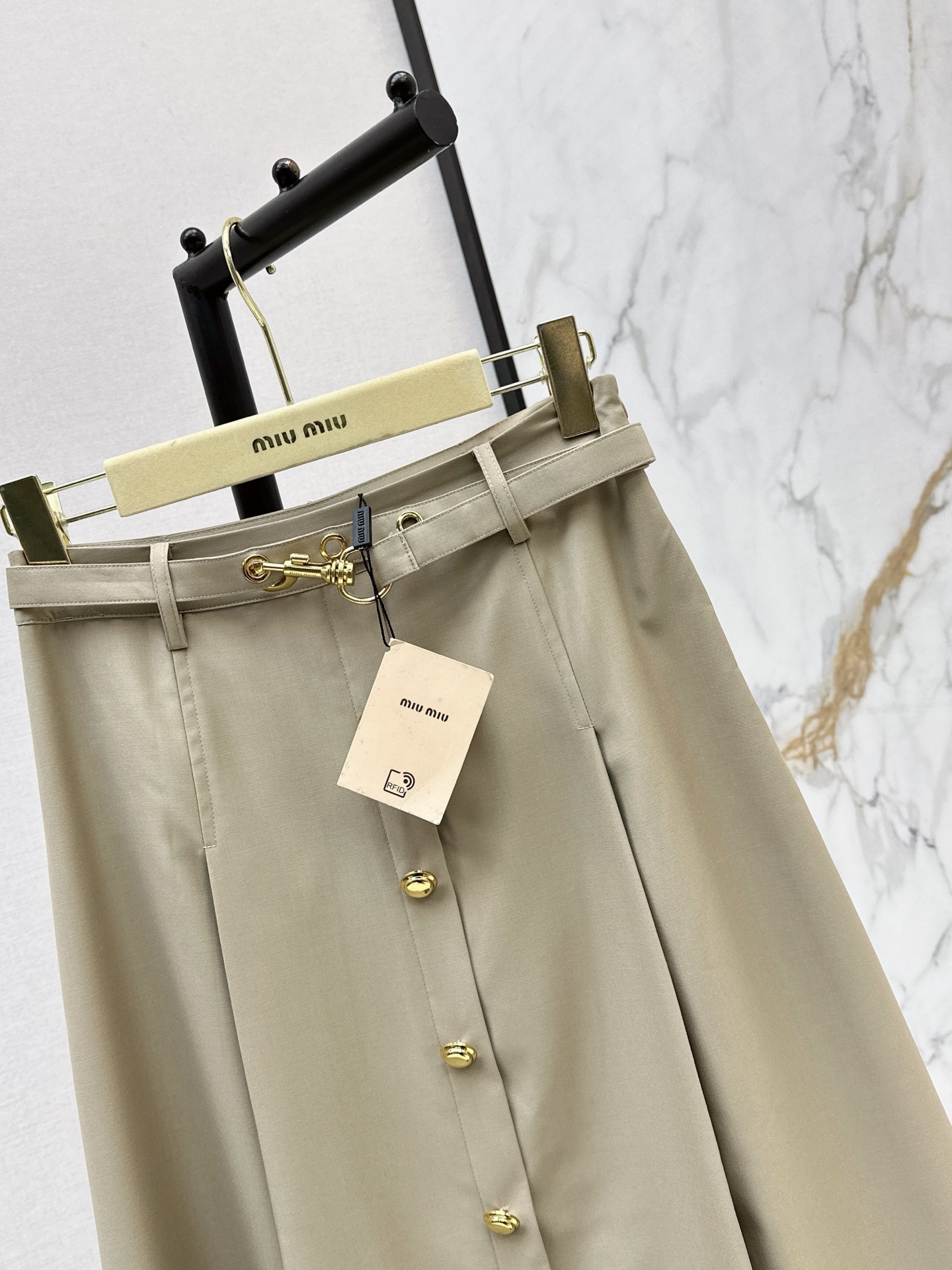 Miu 26ss belted skirt