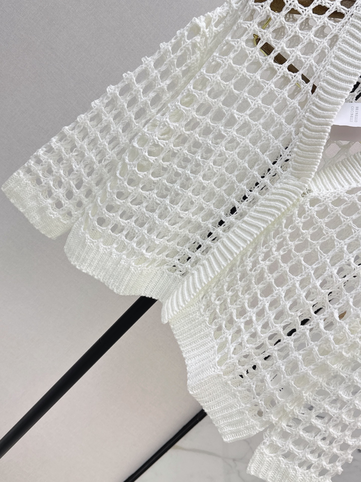 Brun 26ss hollow knit cardigan