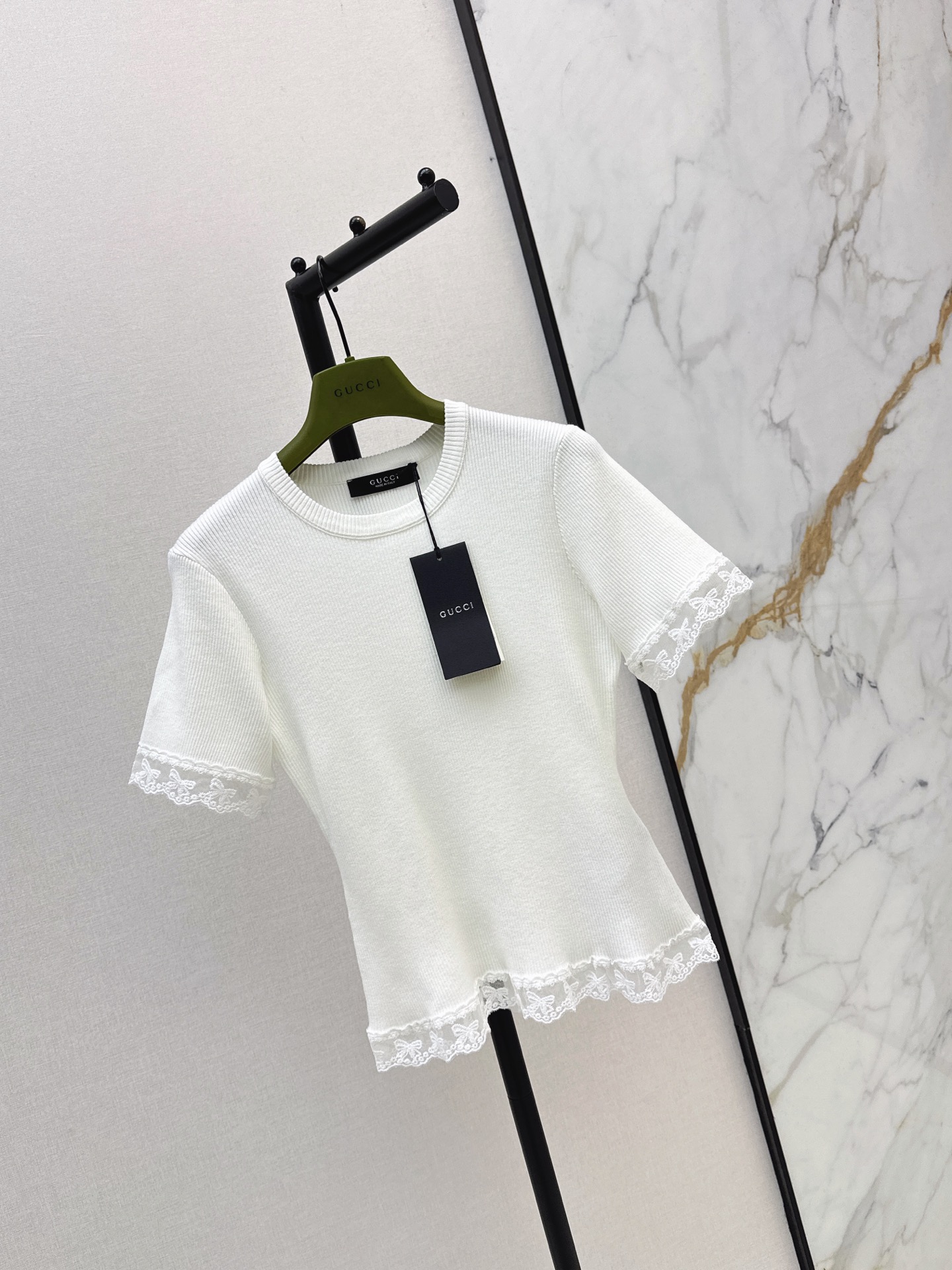 Guc 26ss lace contract knitwear