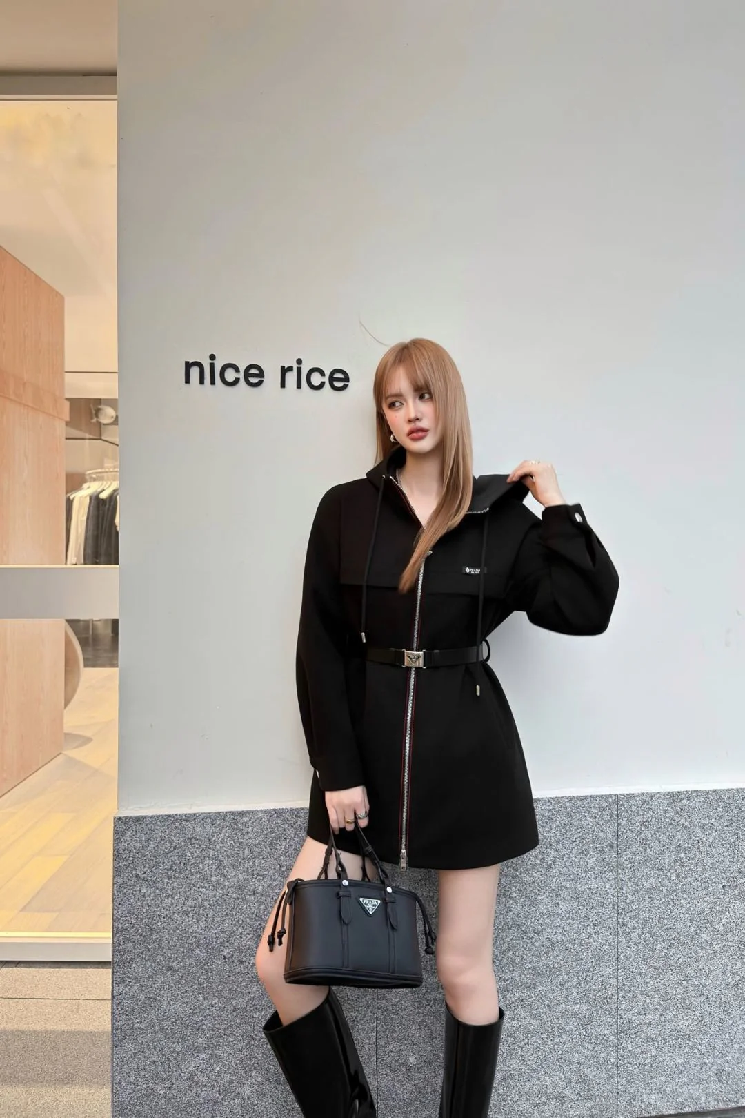 Prad 25fw hooded jacket