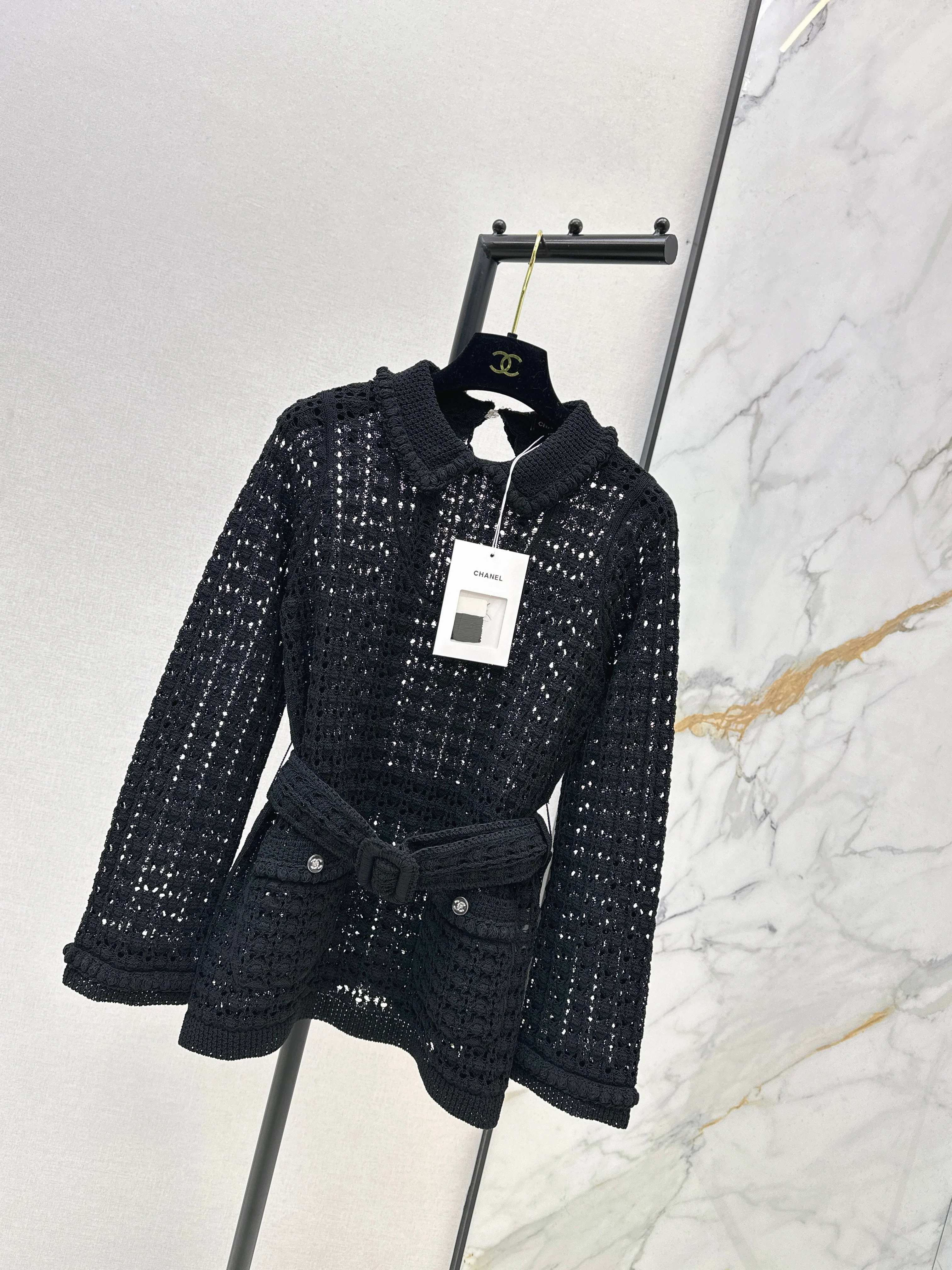 Chan 26ss hollow knitwear