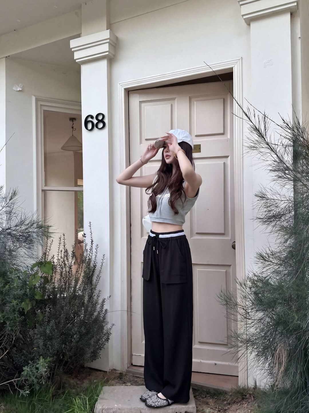 Miu 26ss straight-leg pants