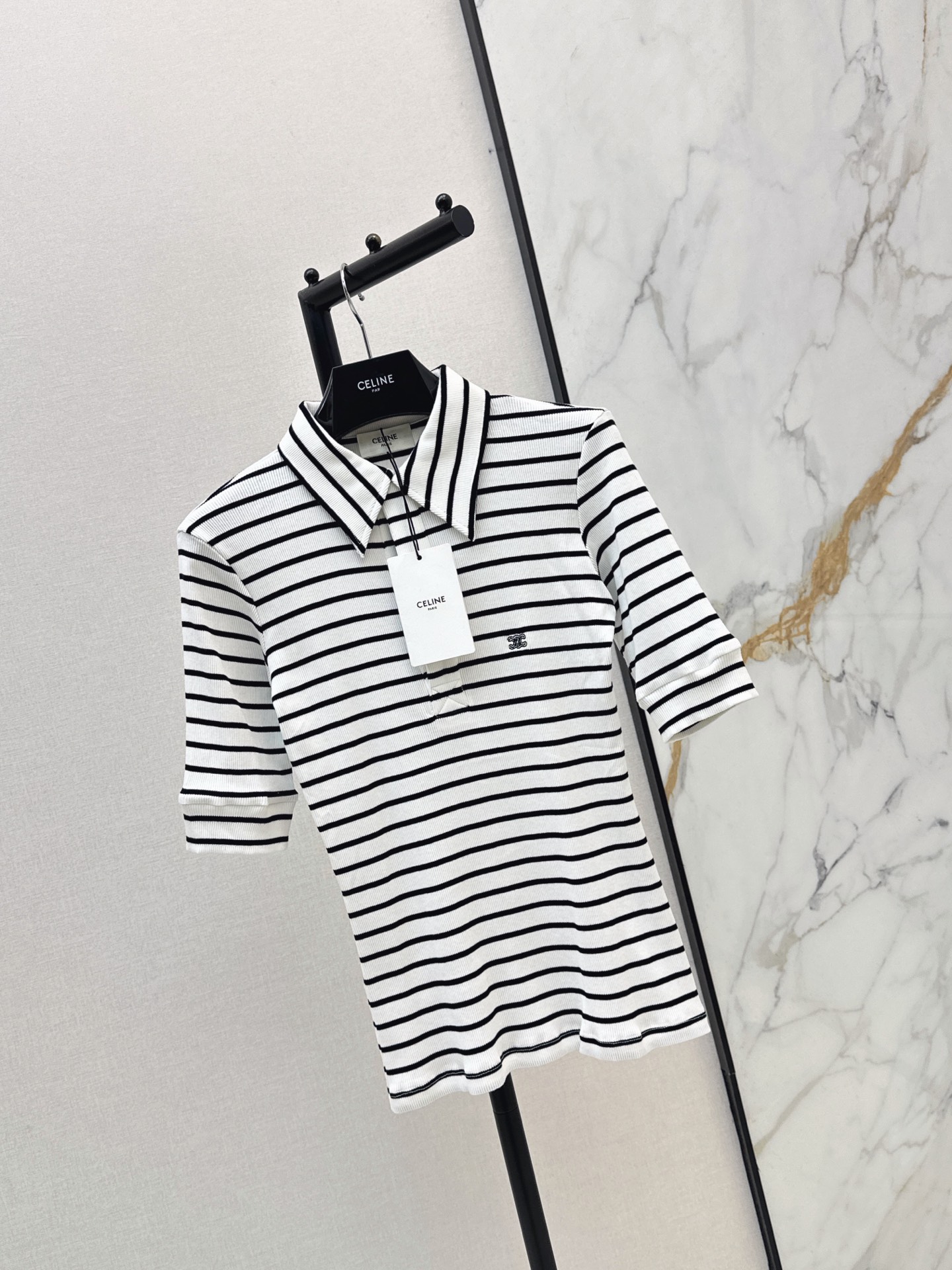 Celi 26ss stripe polo shirt