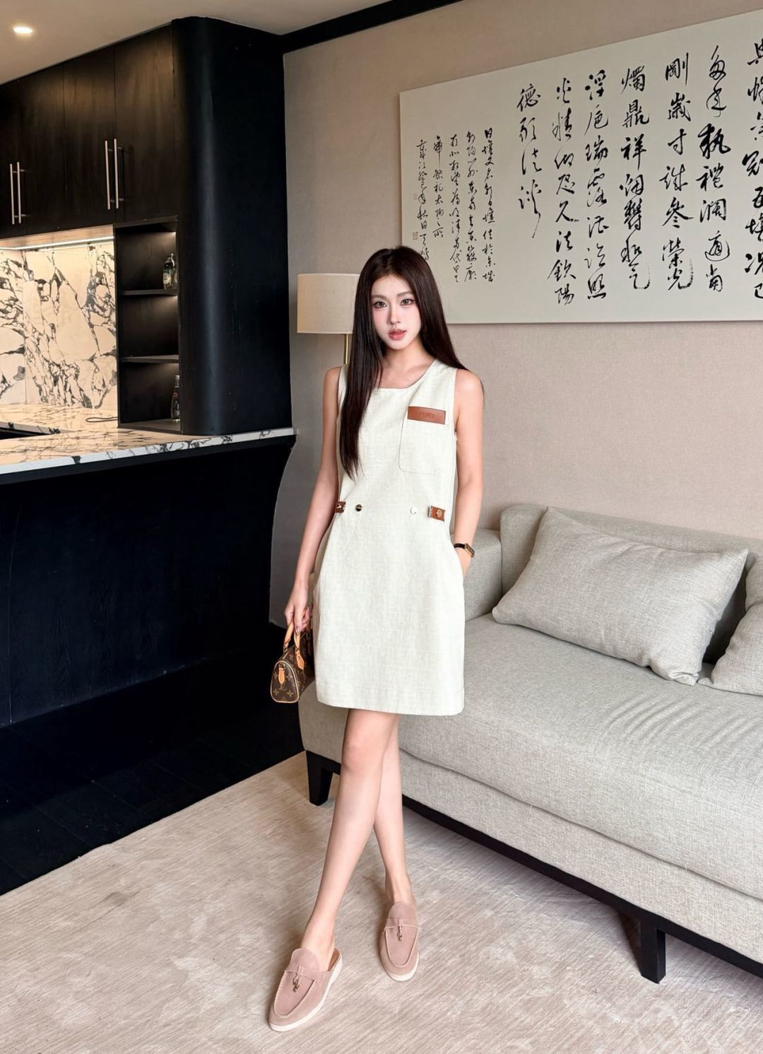 Fen 26ss sleevelesss dress