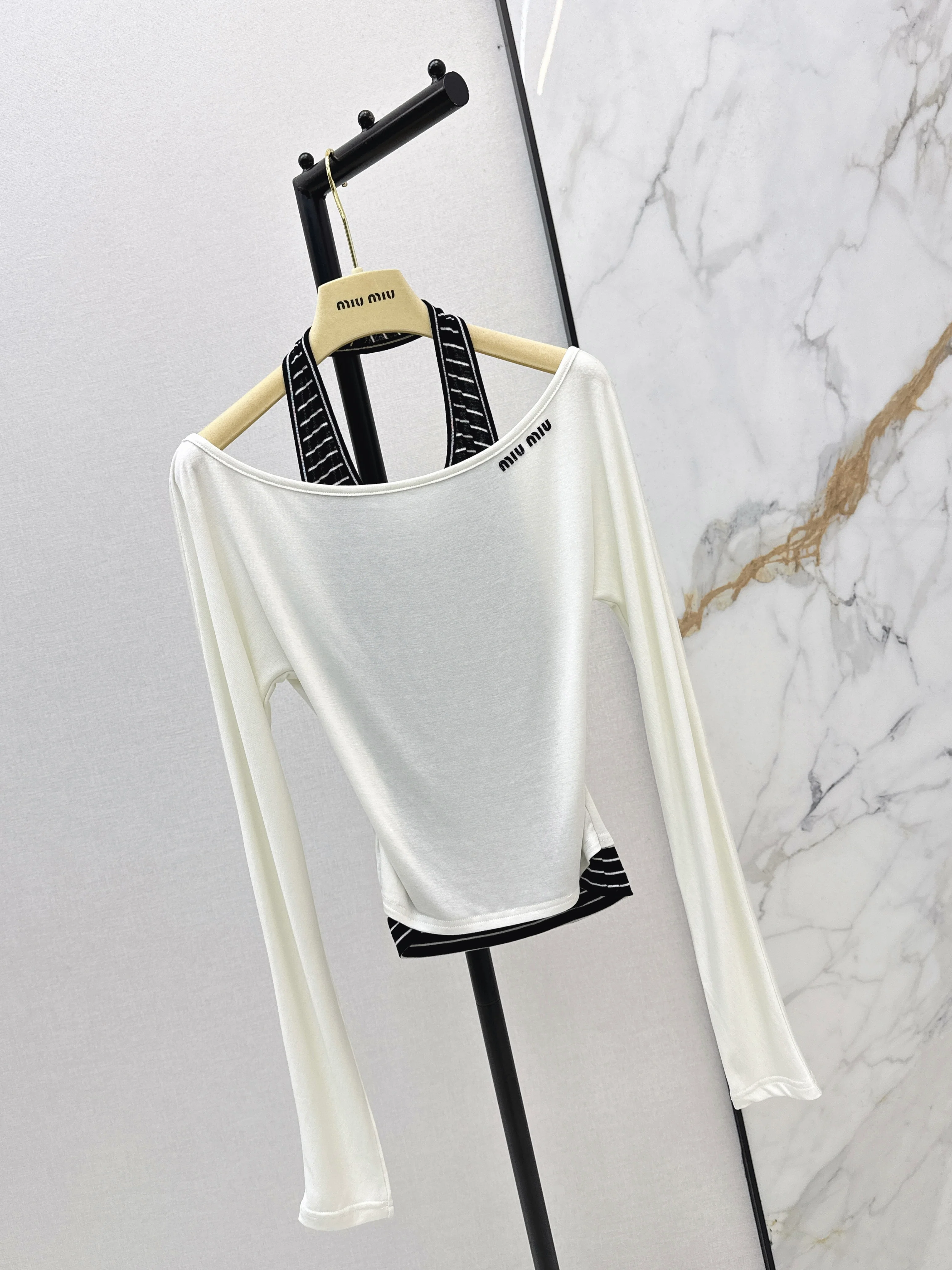 Miu 26ss 2in1 basic tee