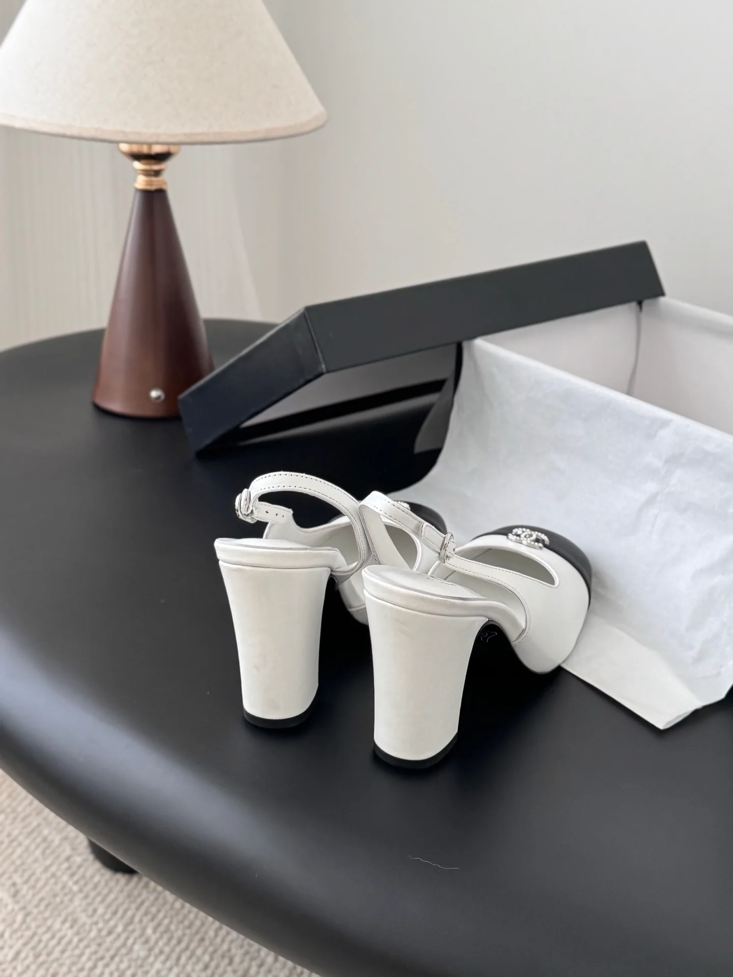 Chan 25fw slingback mary jane chunky heels