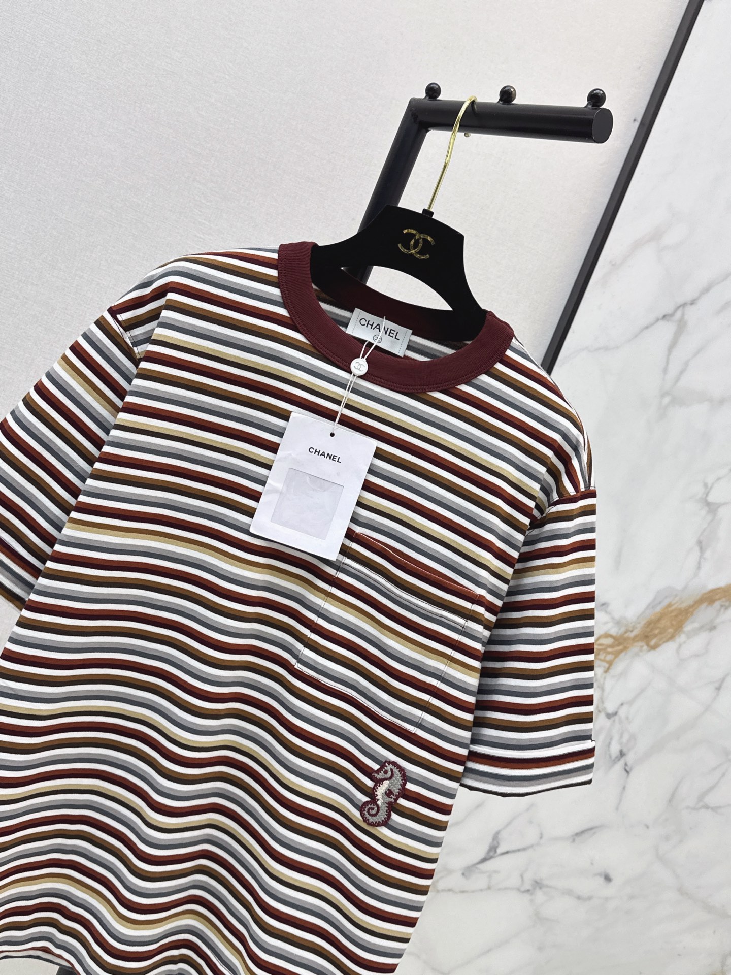 Chan 26ss stripe t-shirt
