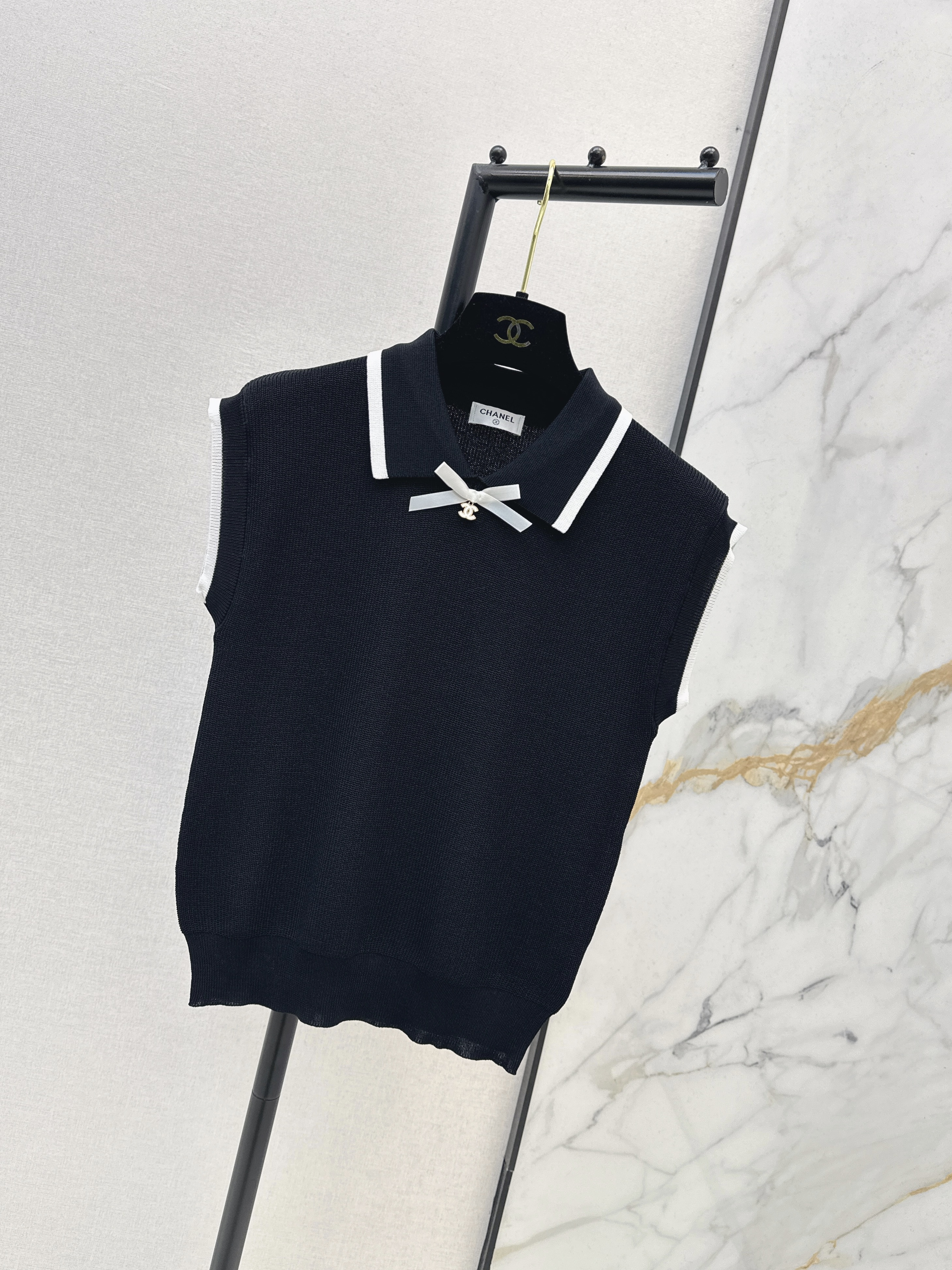 Chan 26ss sleeveless knitwear