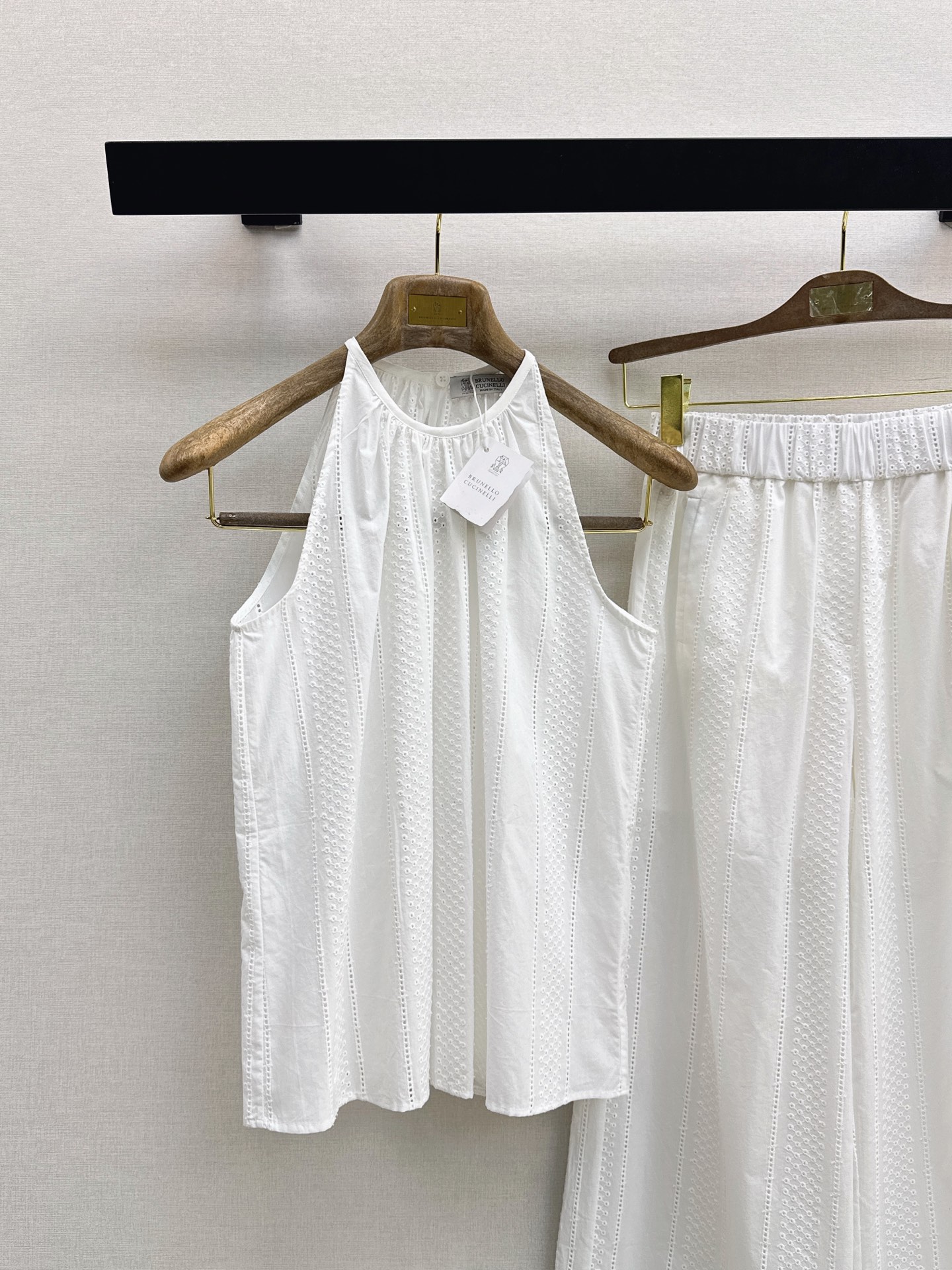 Brun 26ss sleeveless A-line top pants set
