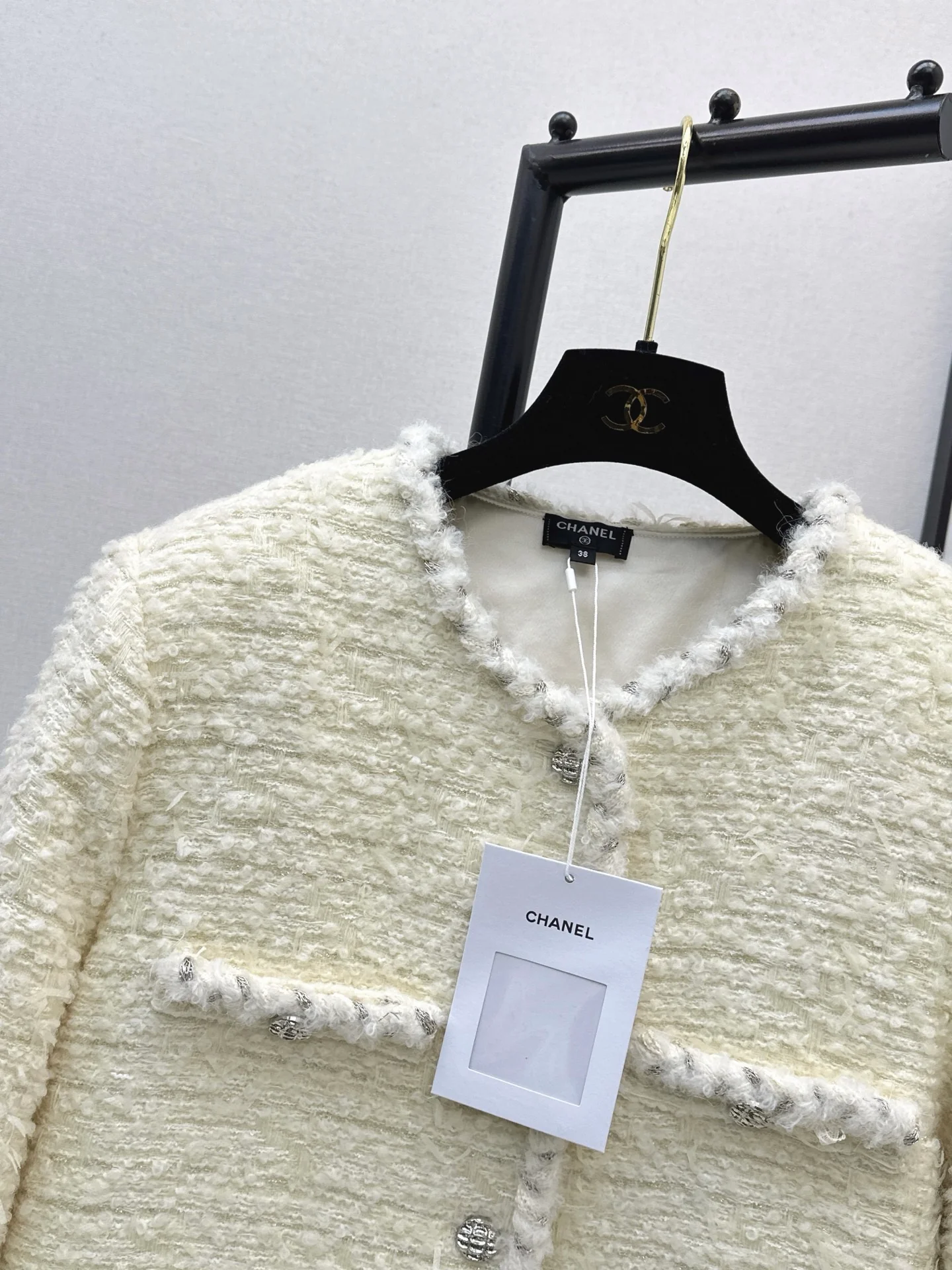 Chan 26ss woven tweed down jacket