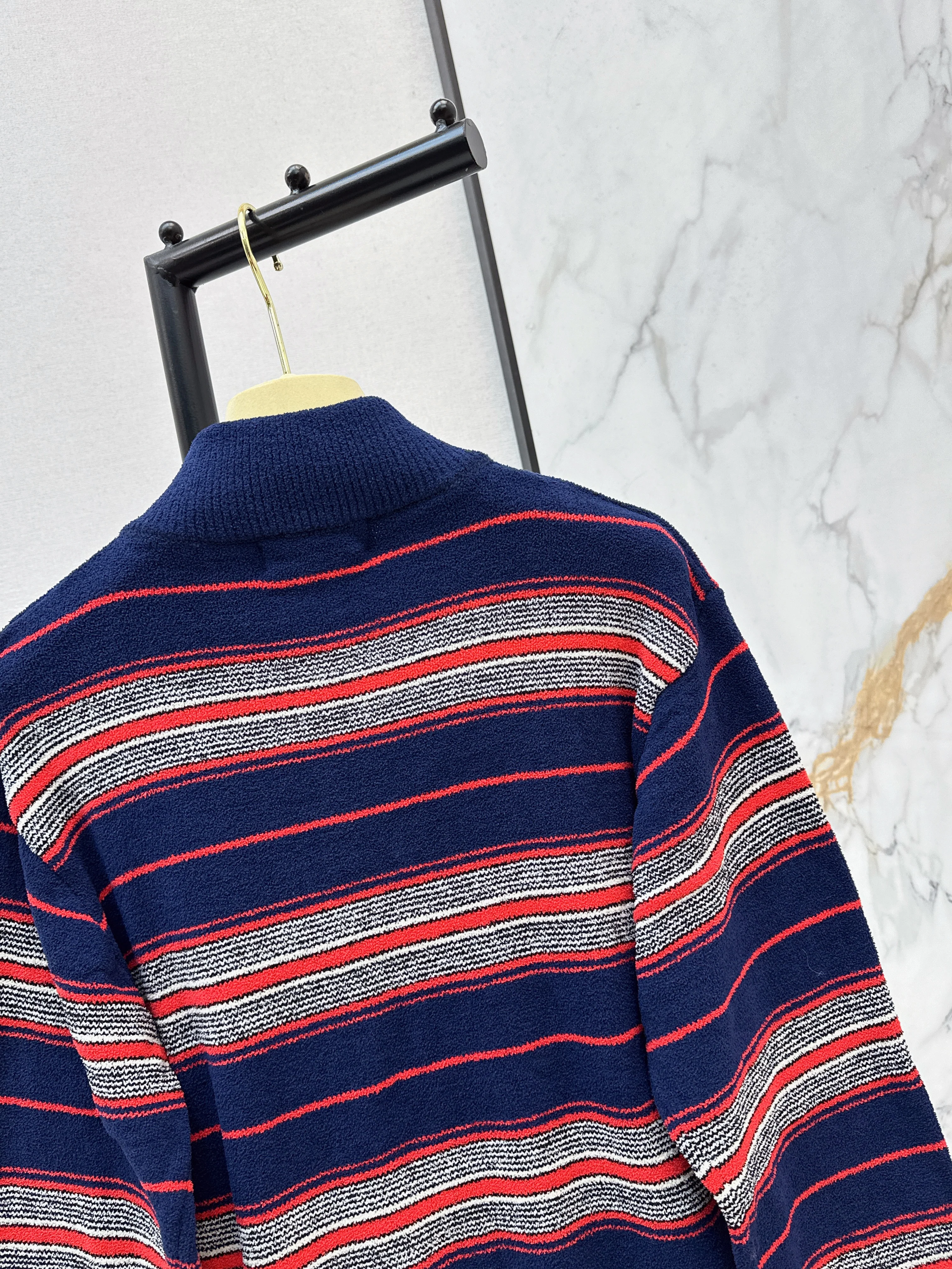 Miu 26ss stripe knitted sweater