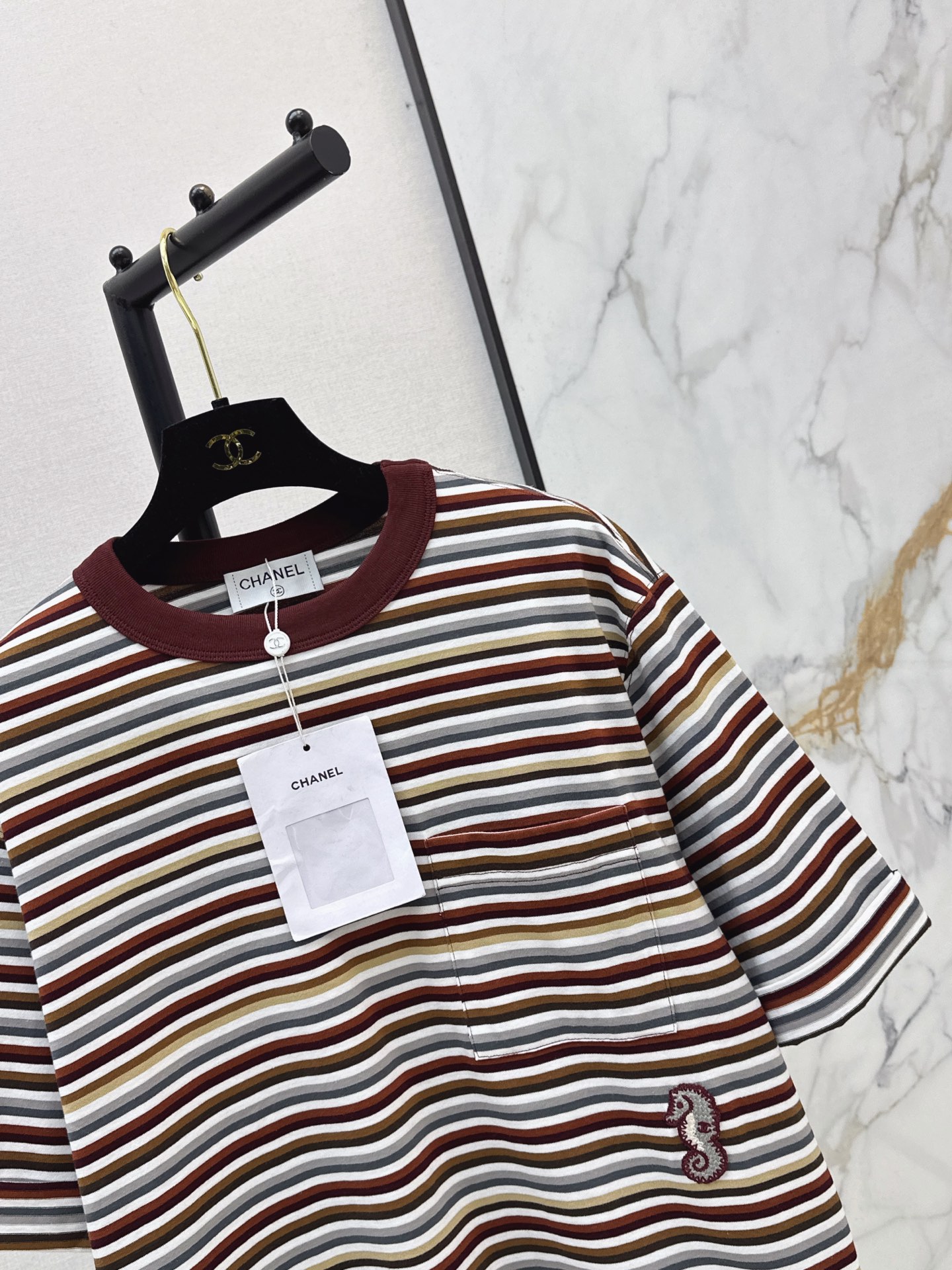 Chan 26ss stripe t-shirt
