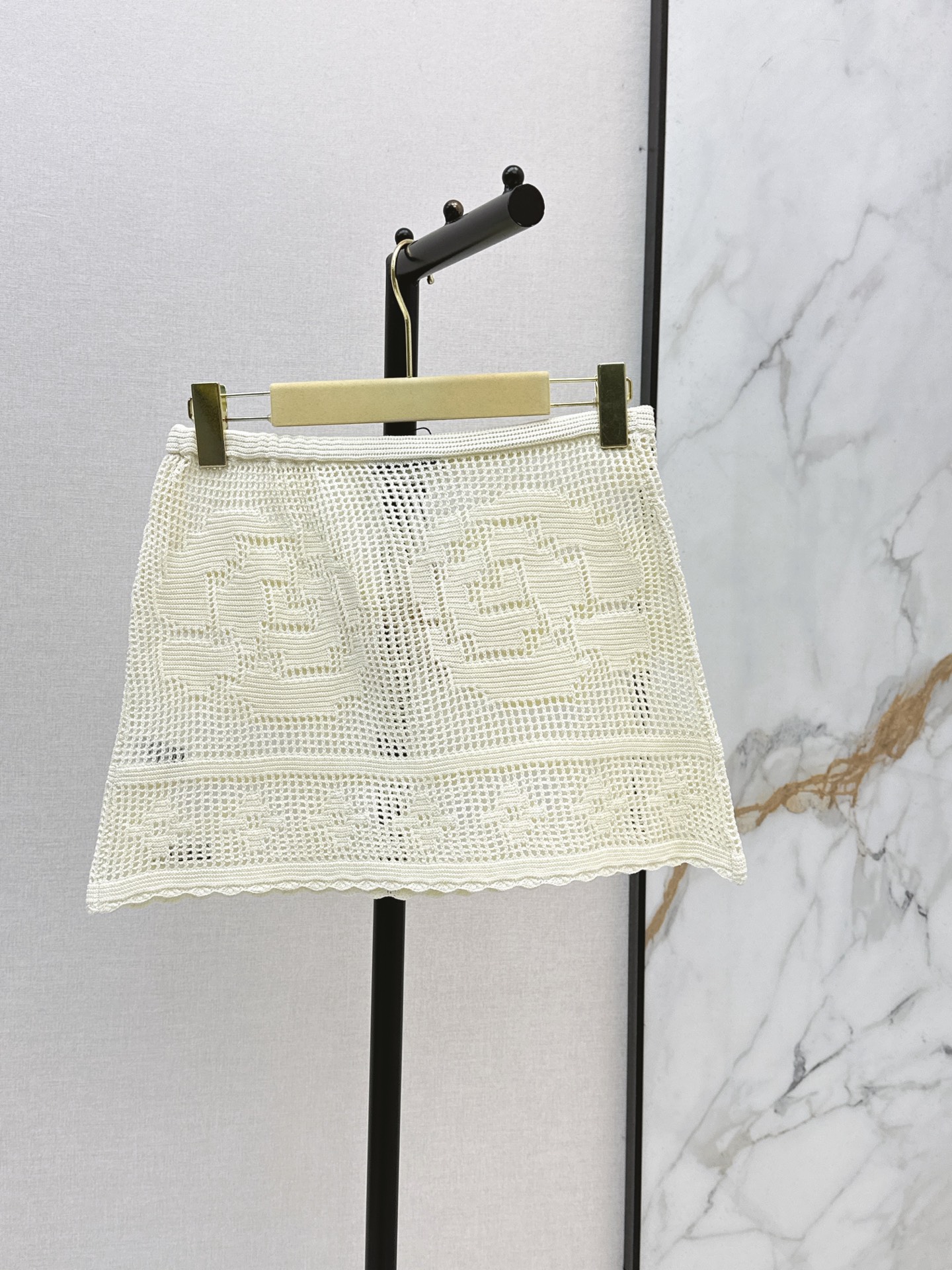 Miu 26ss hollow mini skirt