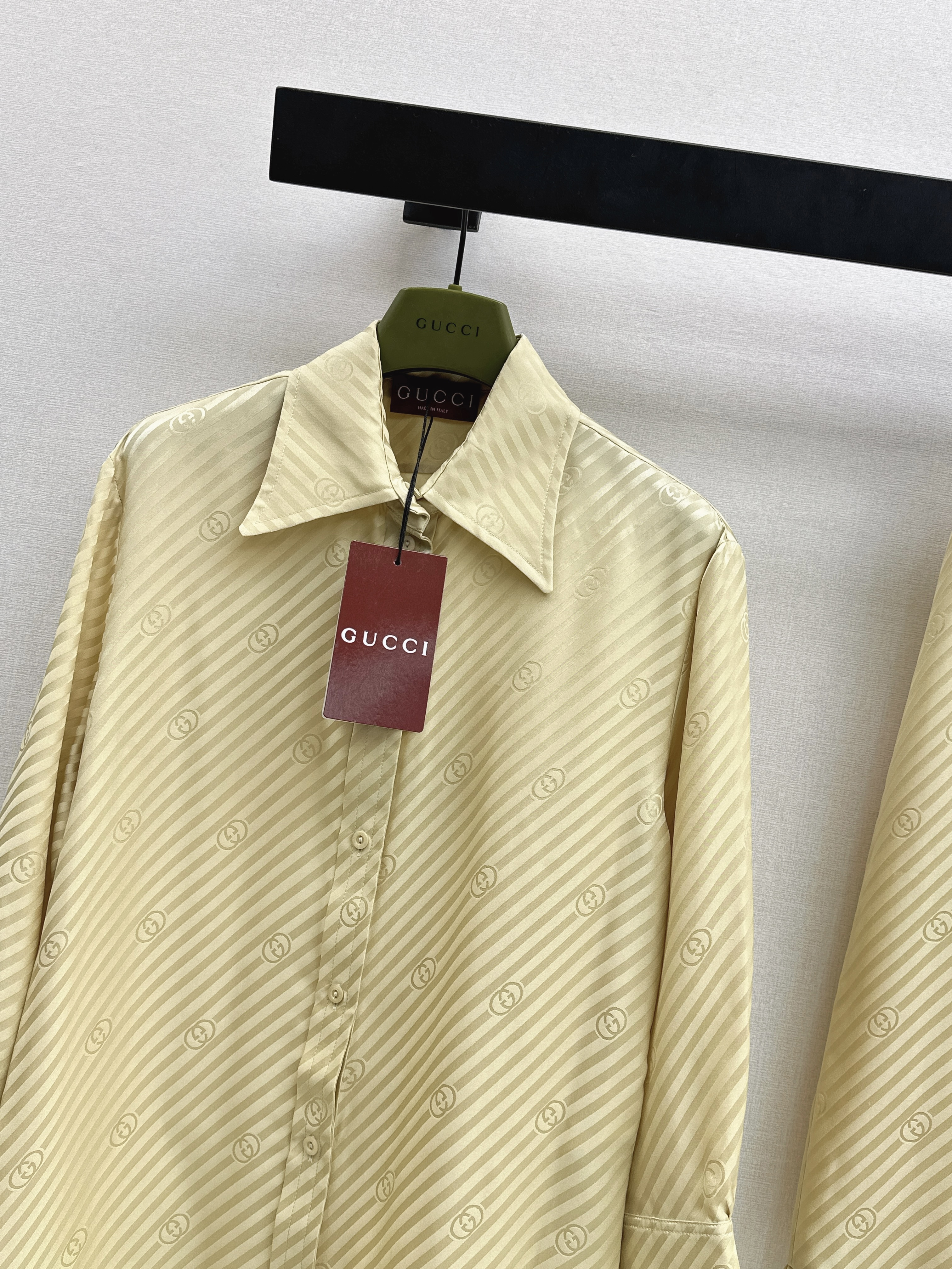 Guc 26ss jacquard silk shirts