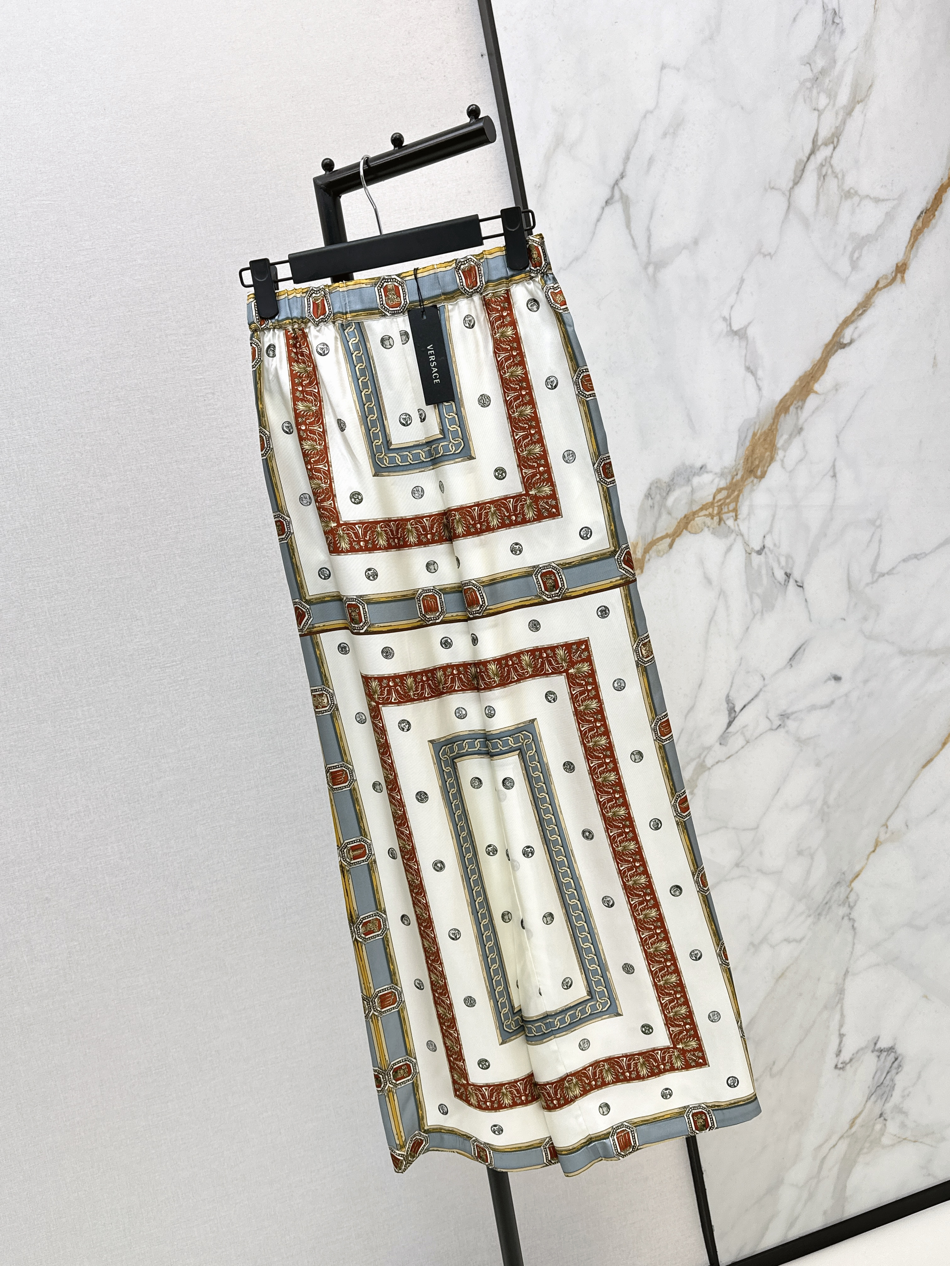 Ver 26ss print silk pants