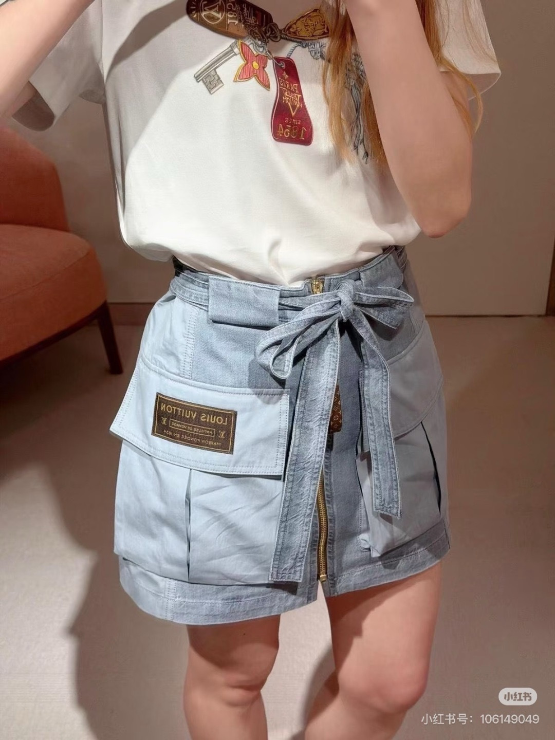 Louis 26SS Washed Utility Denim Skirt