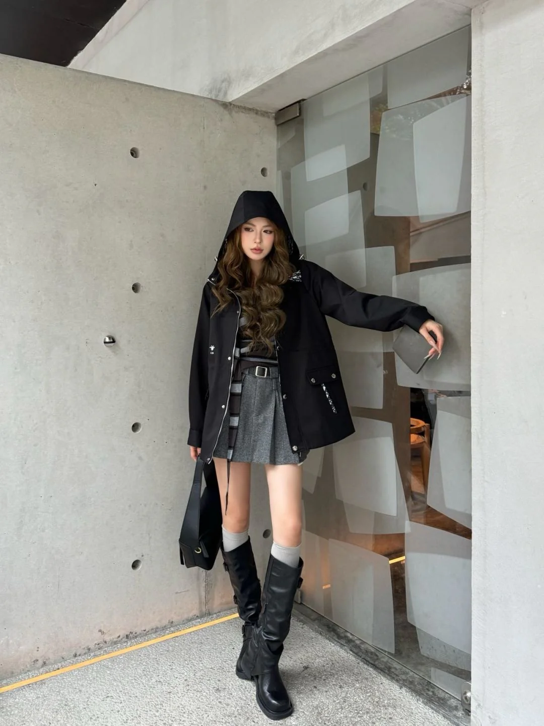 CD 25fw hooded trench coats