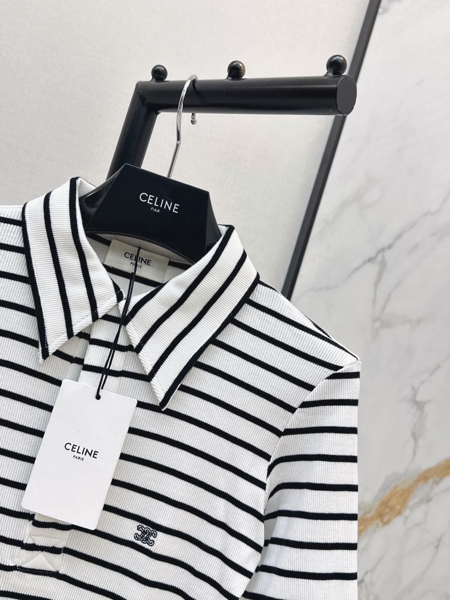 Celi 26ss stripe polo shirt