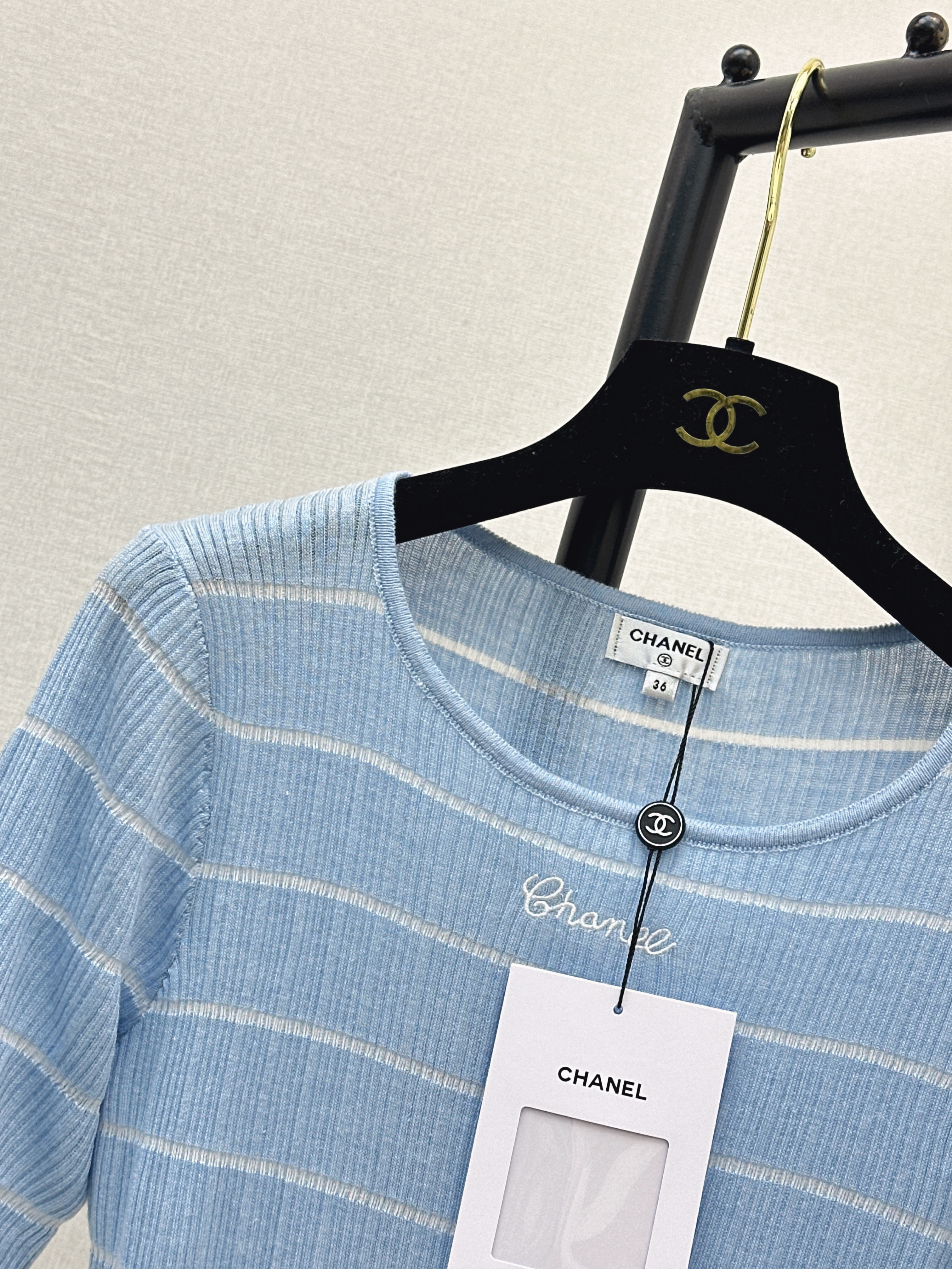 Chan 26ss stripe knitwear