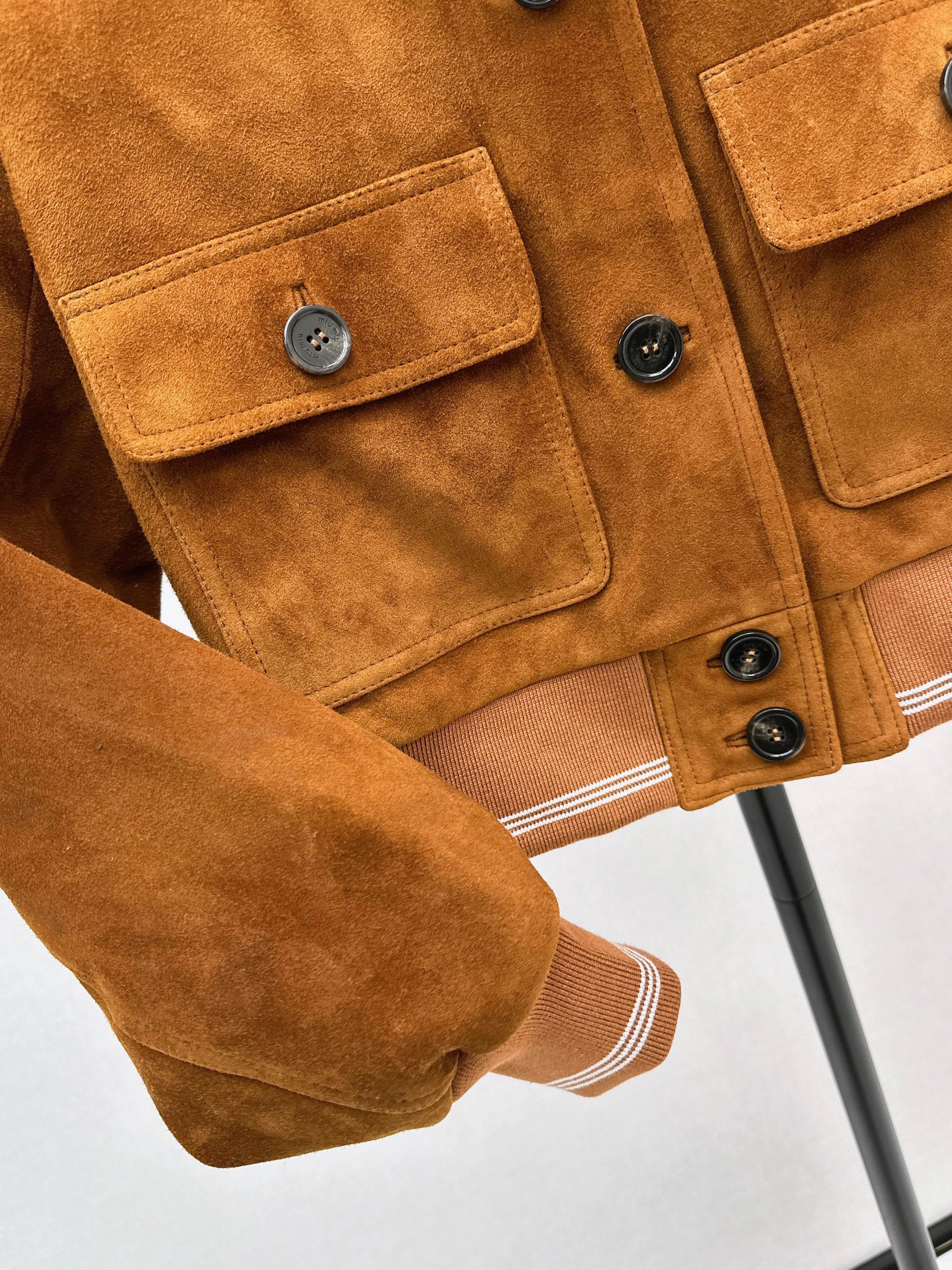 Miu 26ss suede feather jacket