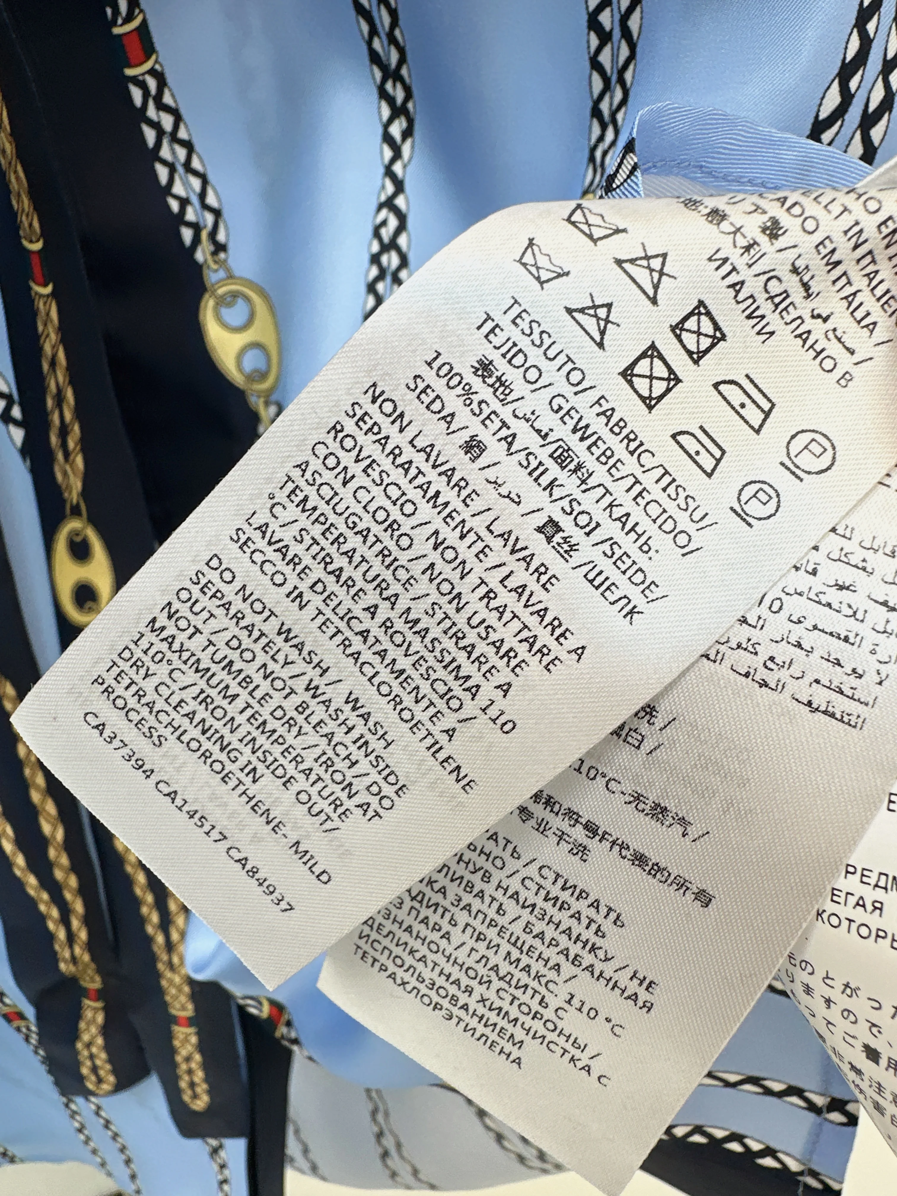 Gucc 26ss straps silk shirts