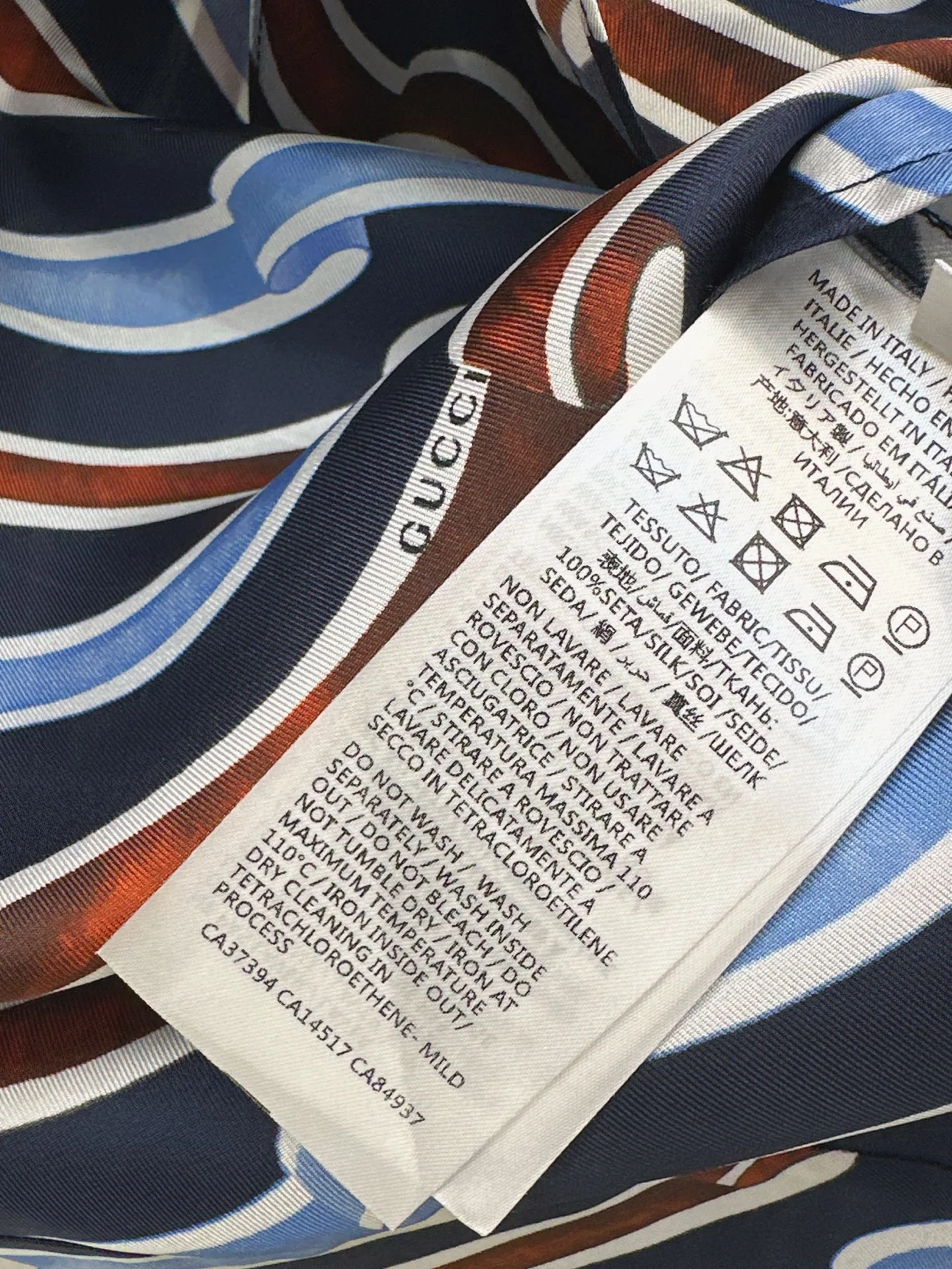 Gucc 26ss print silk shirt