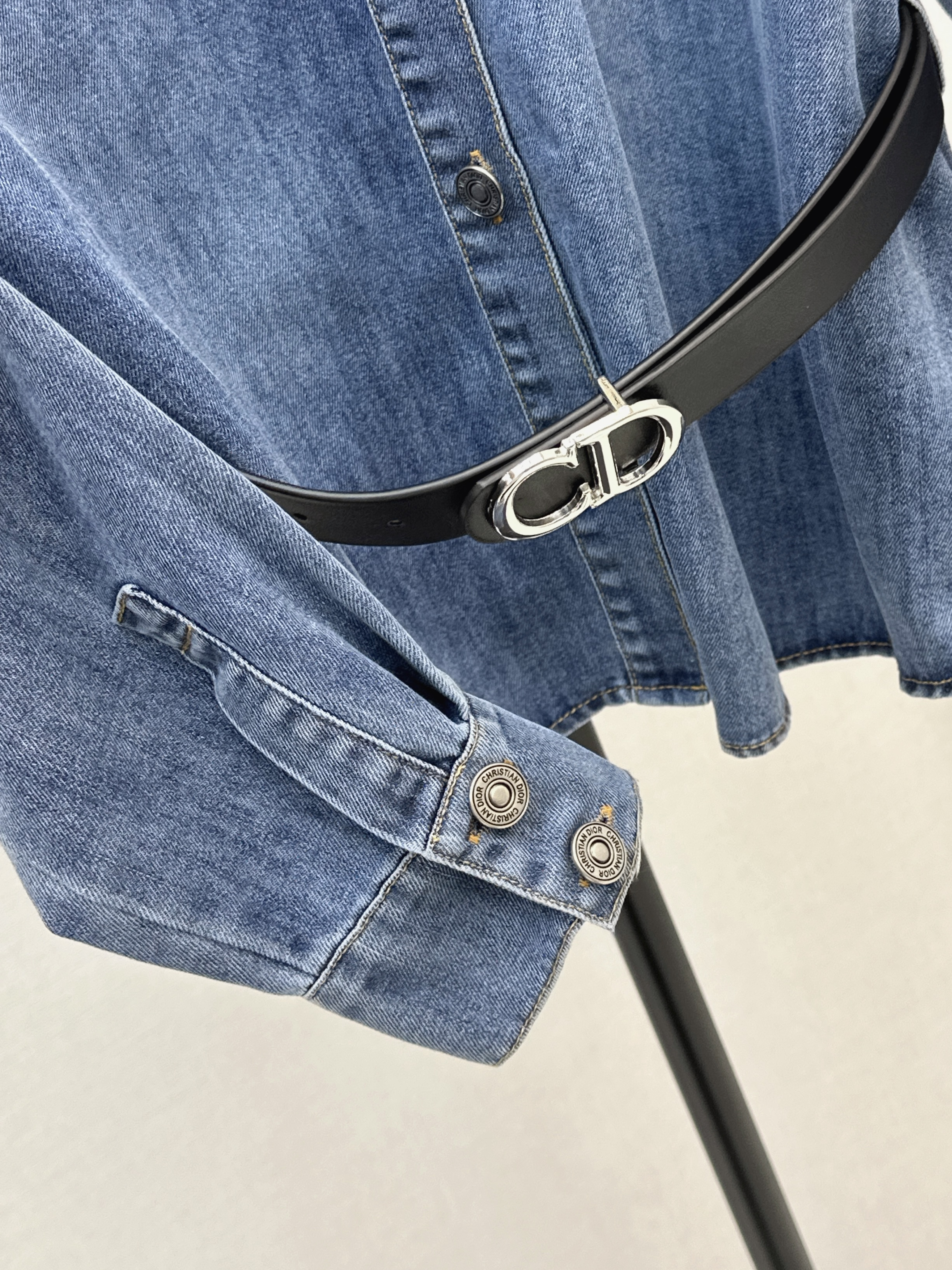 CD 26ss belted denim shirt
