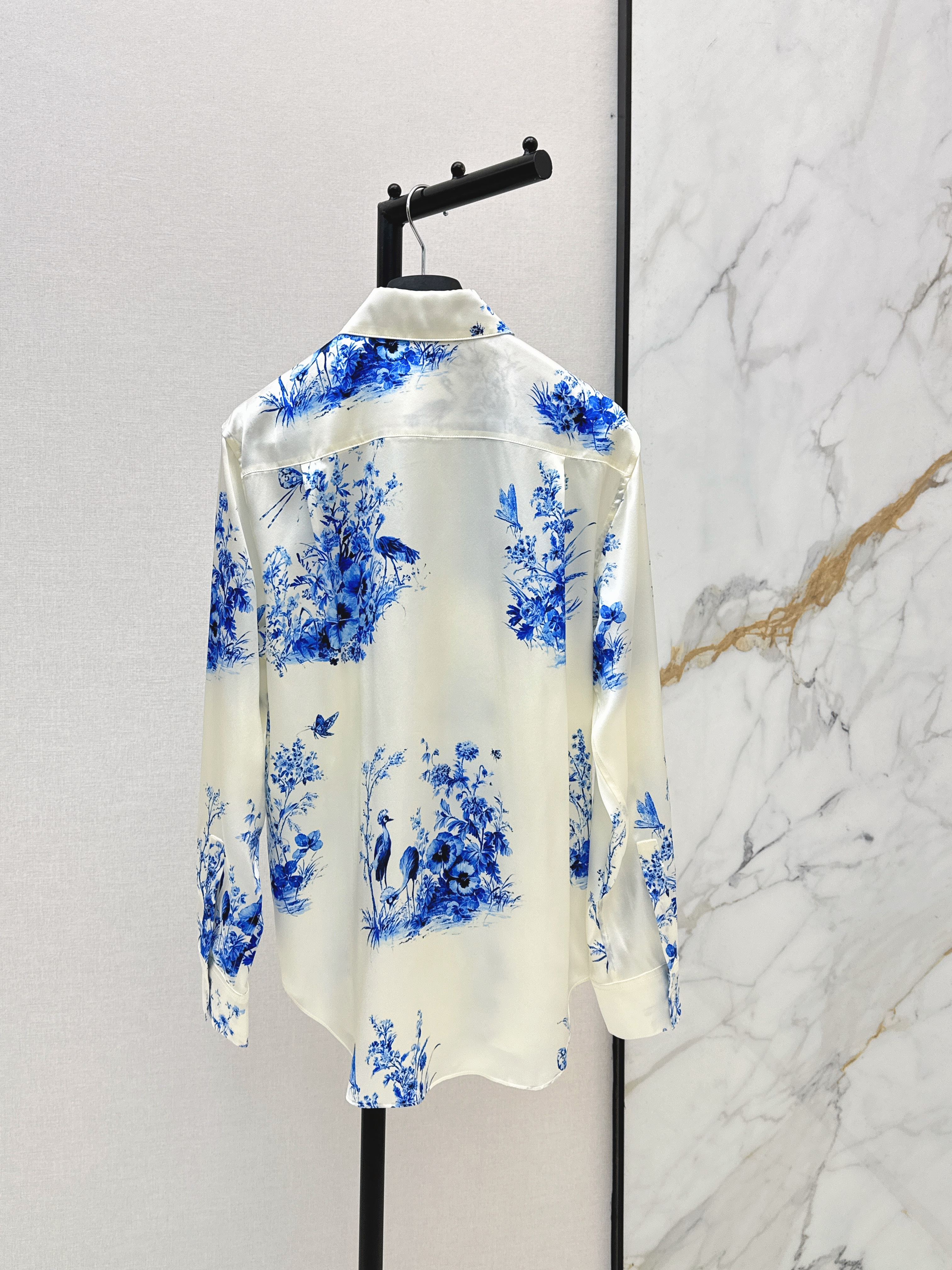 CD 26ss print silk shirt