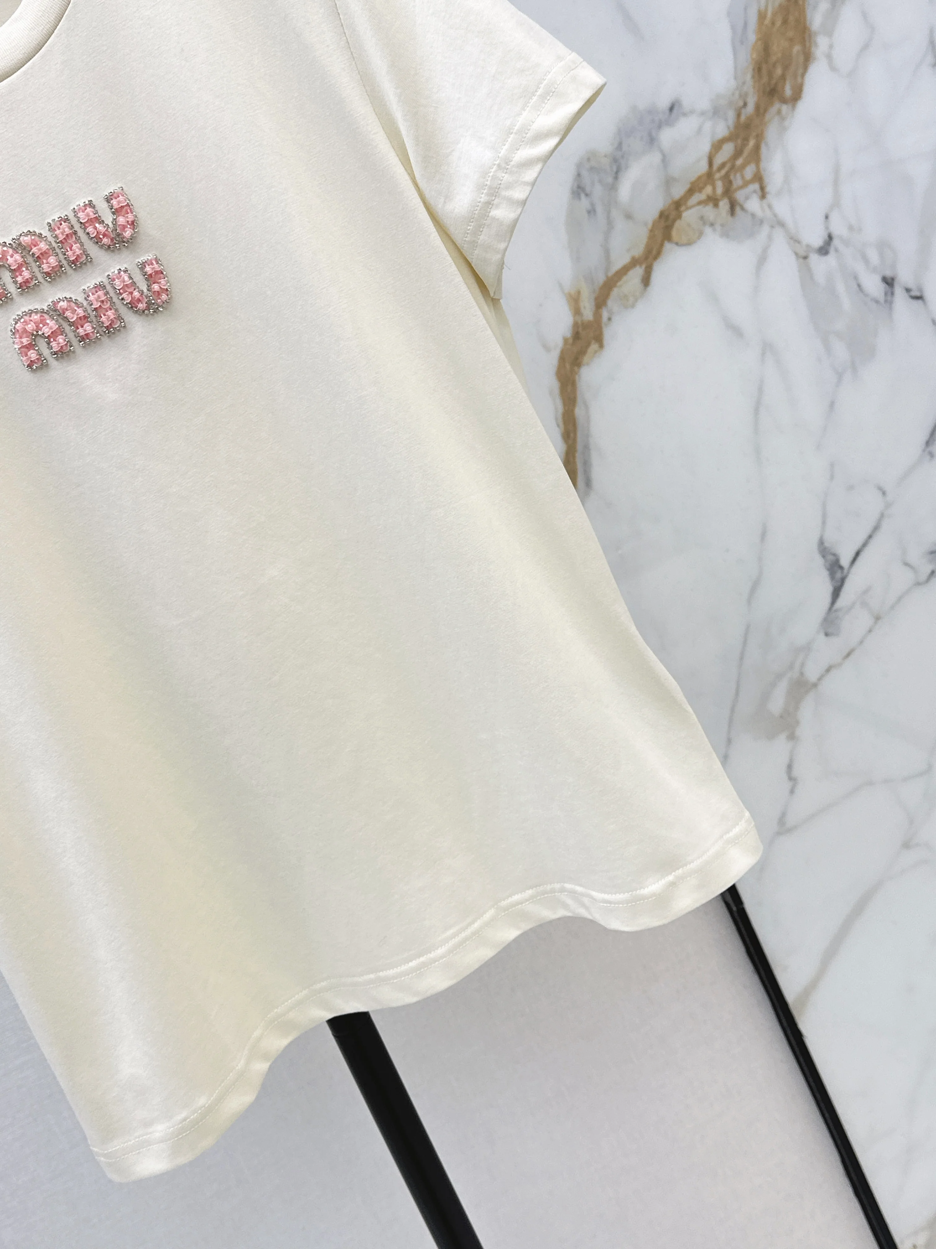 Miu 26ss beading t-shirts