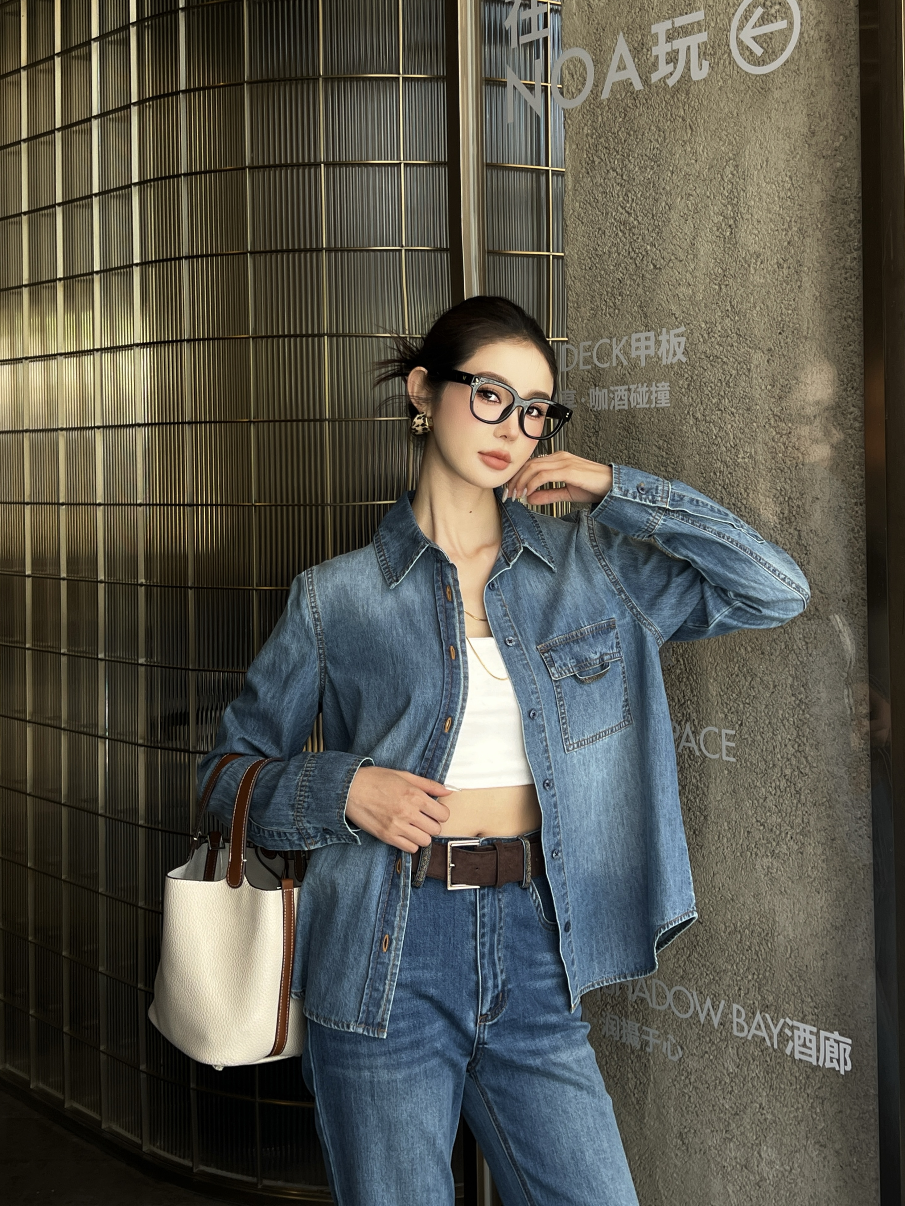 Brun 26ss denim shirt