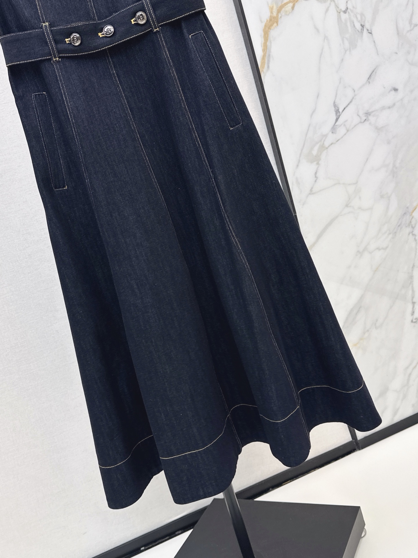 Brun 26ss sleeveless denim dress