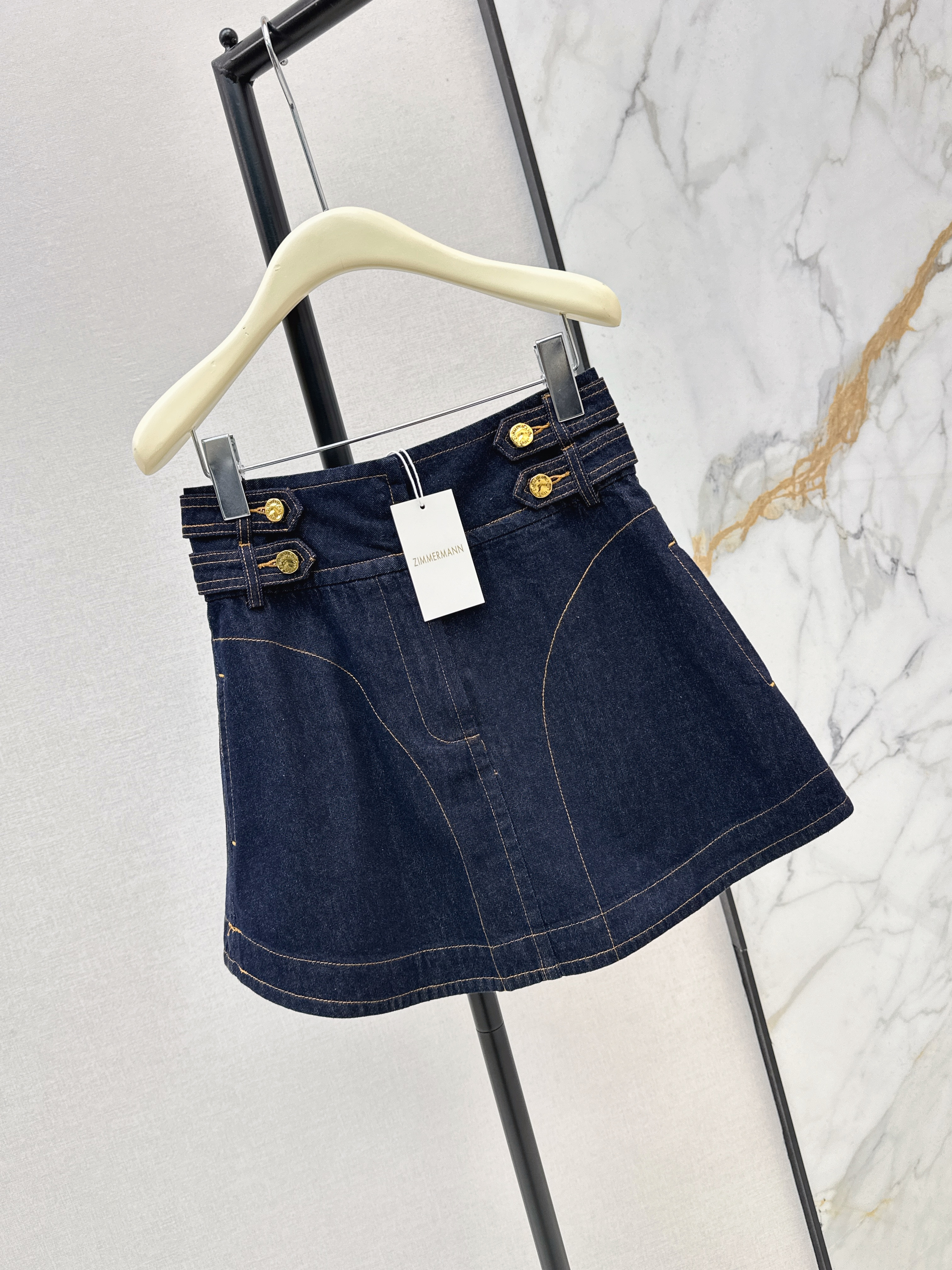 Zimm 26ss A-line denim skirt