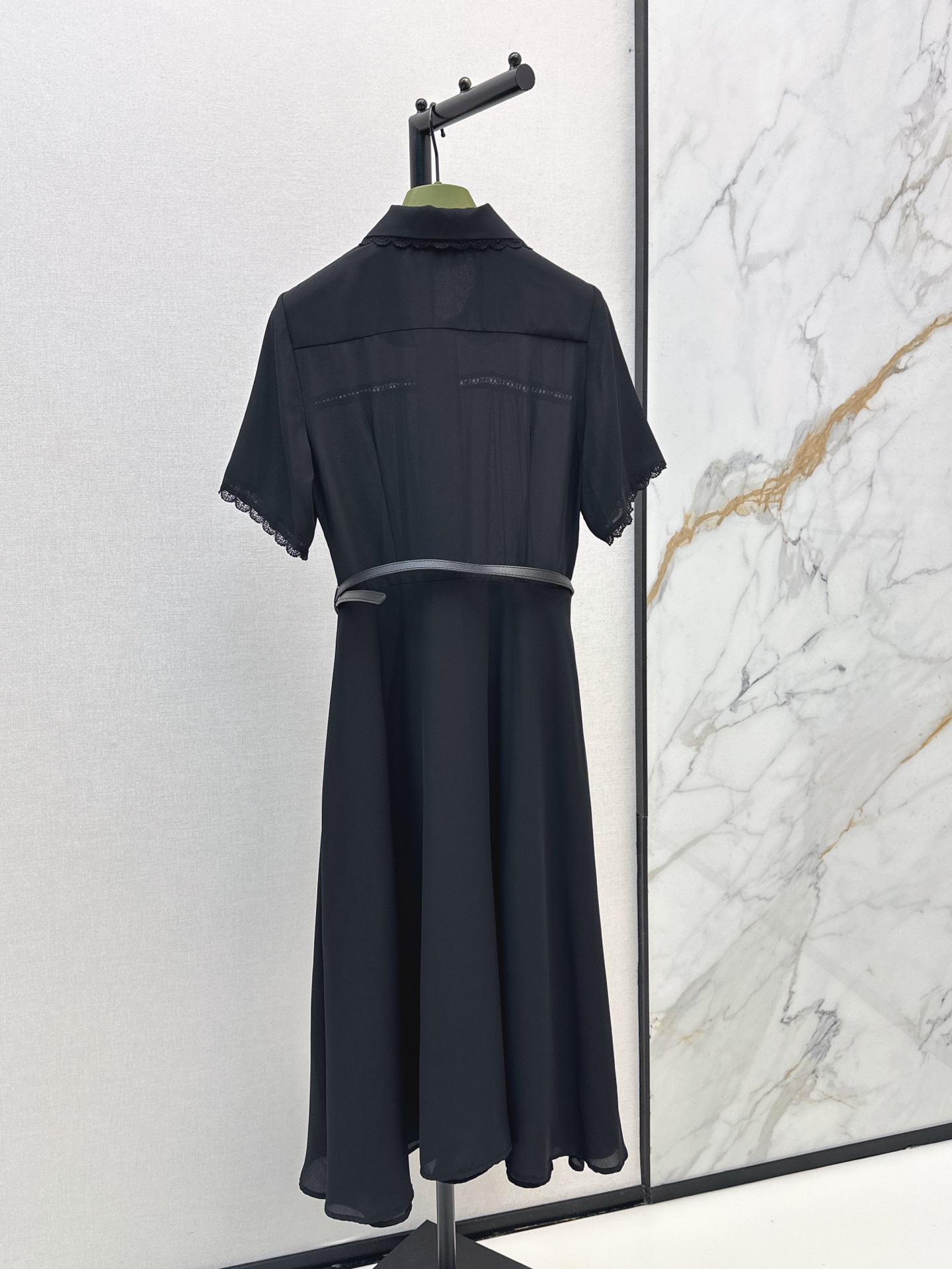 Guc 26ss lace trim dress