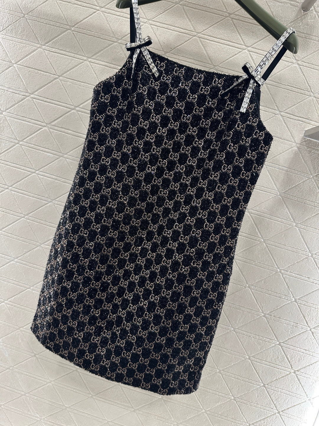 Gucc 26ss rhinestones dress