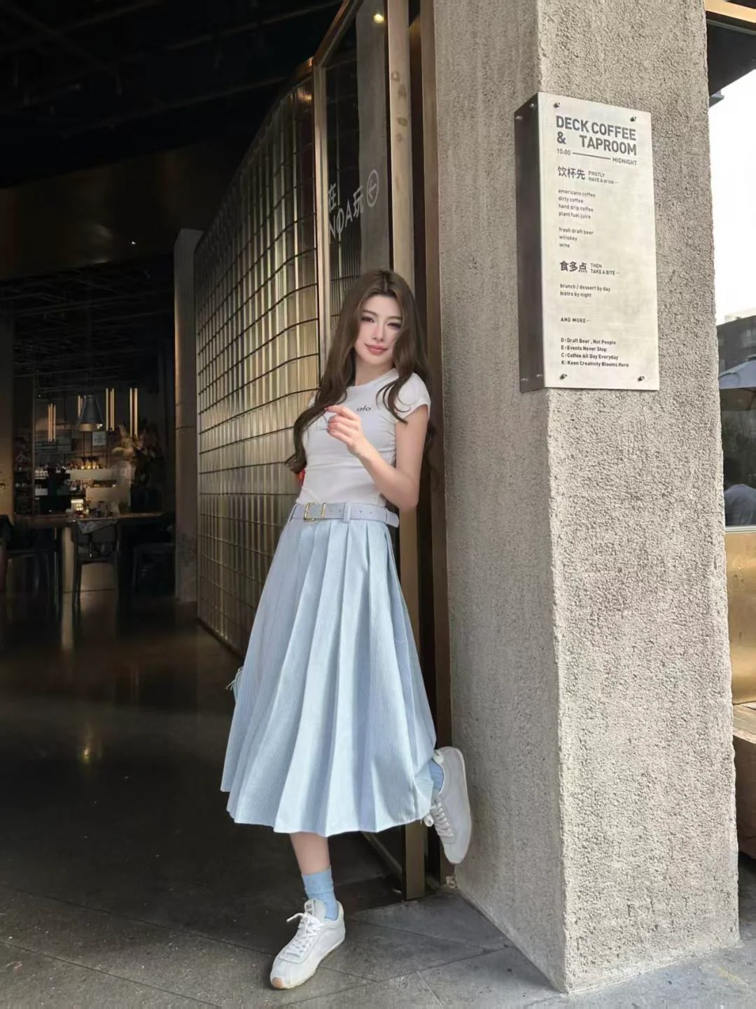 Miu 26ss stripe pleated shirts