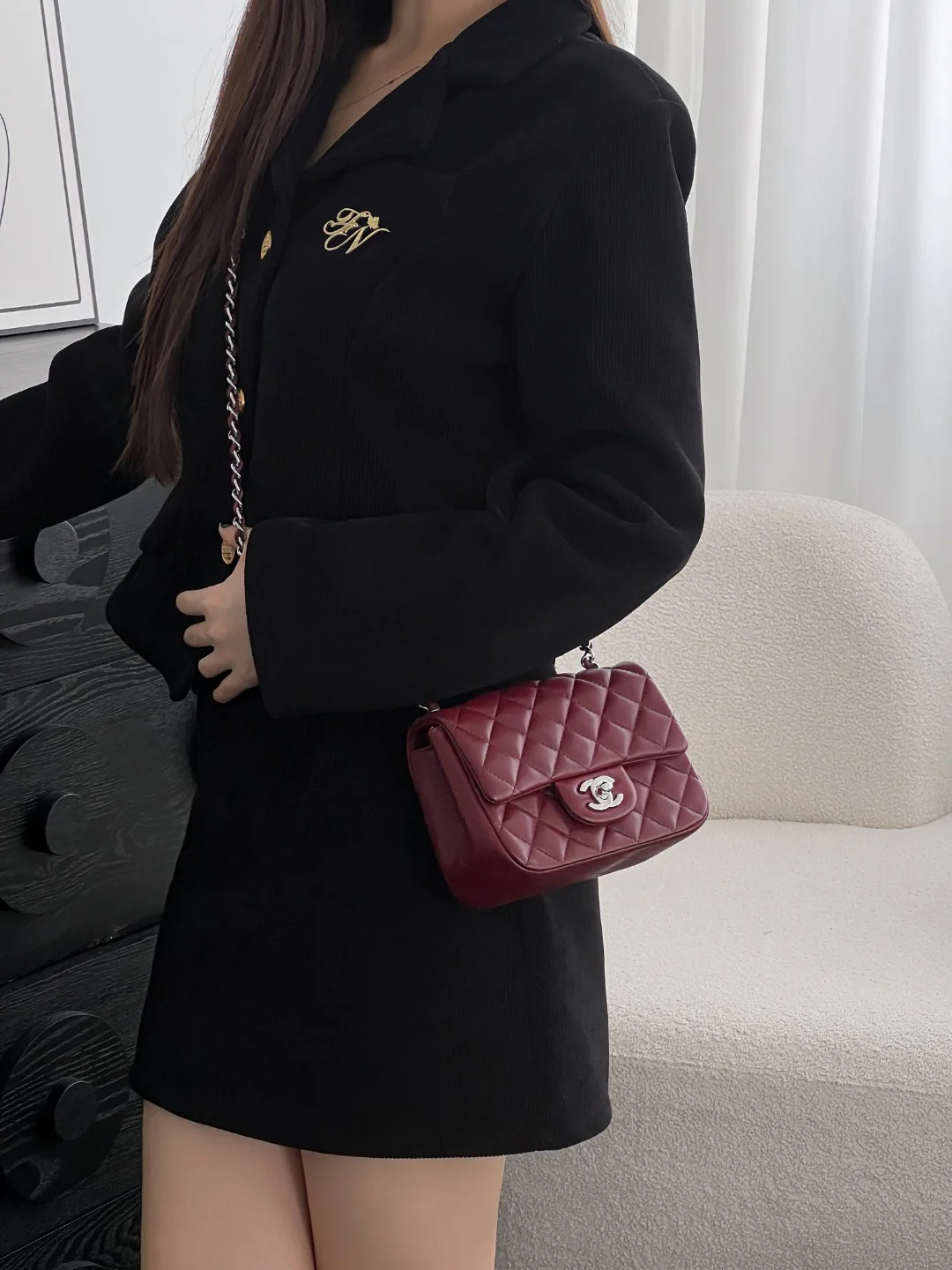 Chan cf17 chain shoulder bag