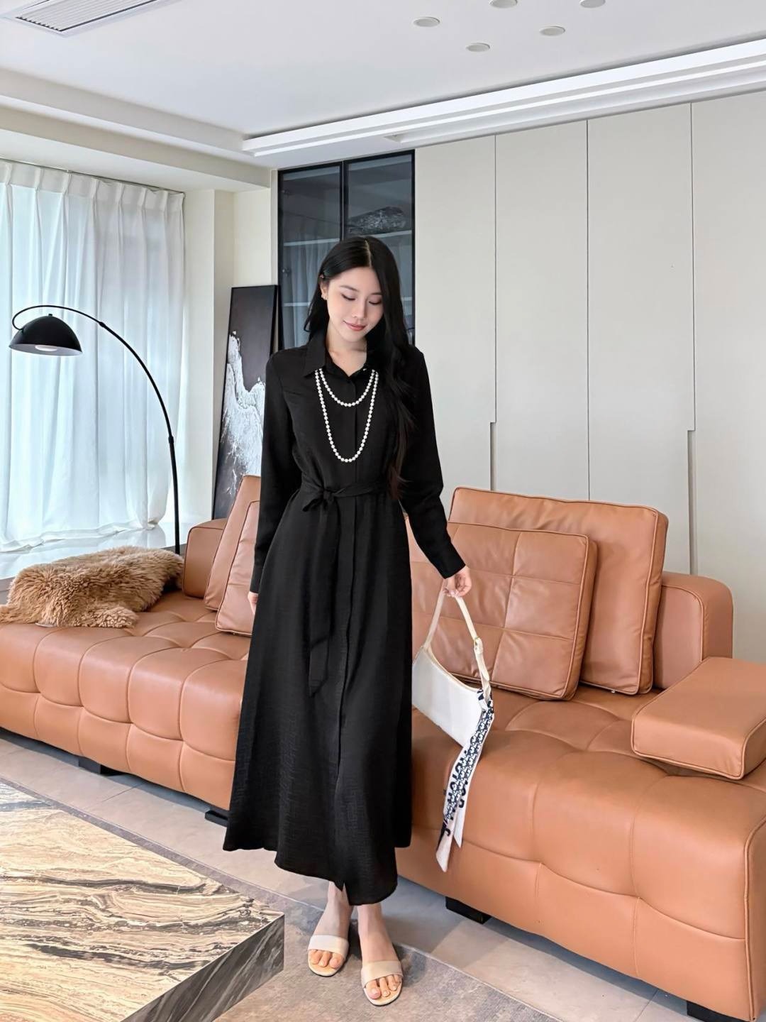 Her 26ss jacquard silk dress