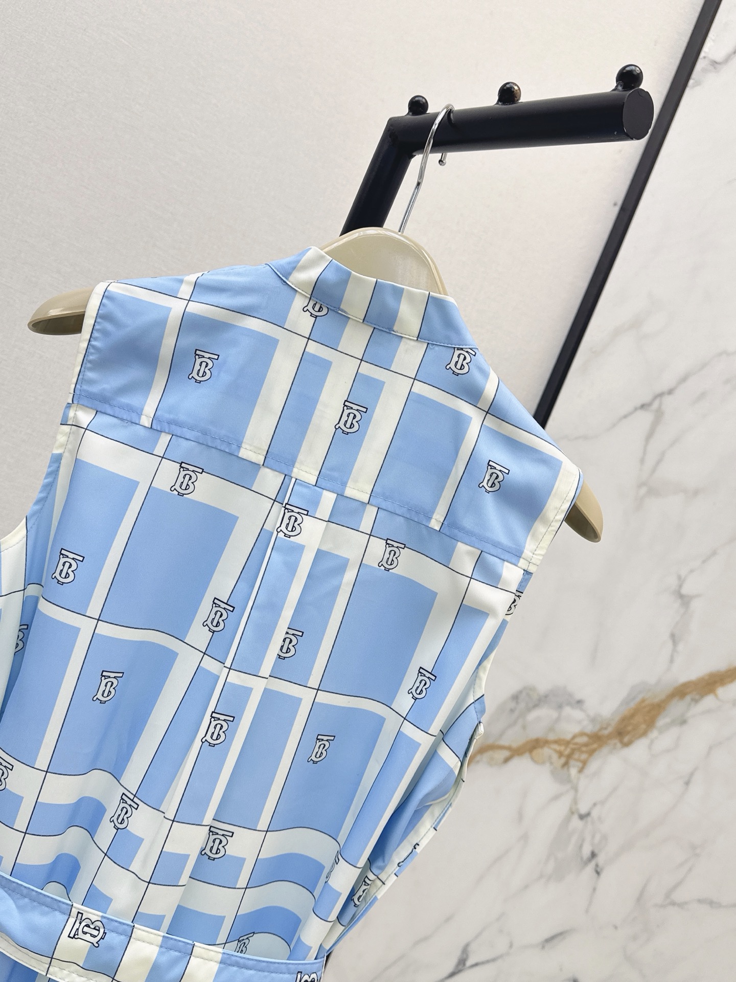 Burb 26ss sleeveless check dress