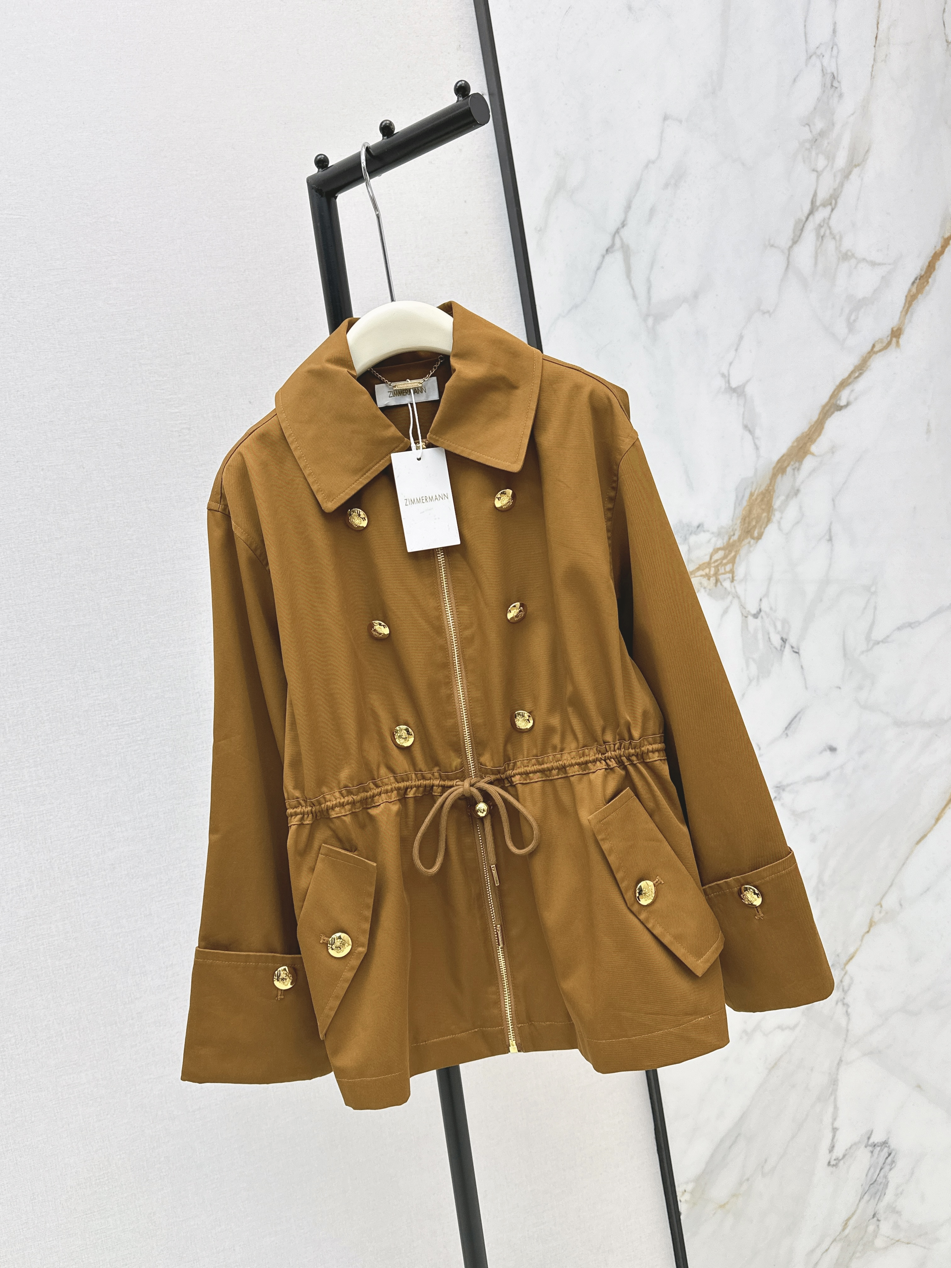 Zimm 26ss drawstring trench coat