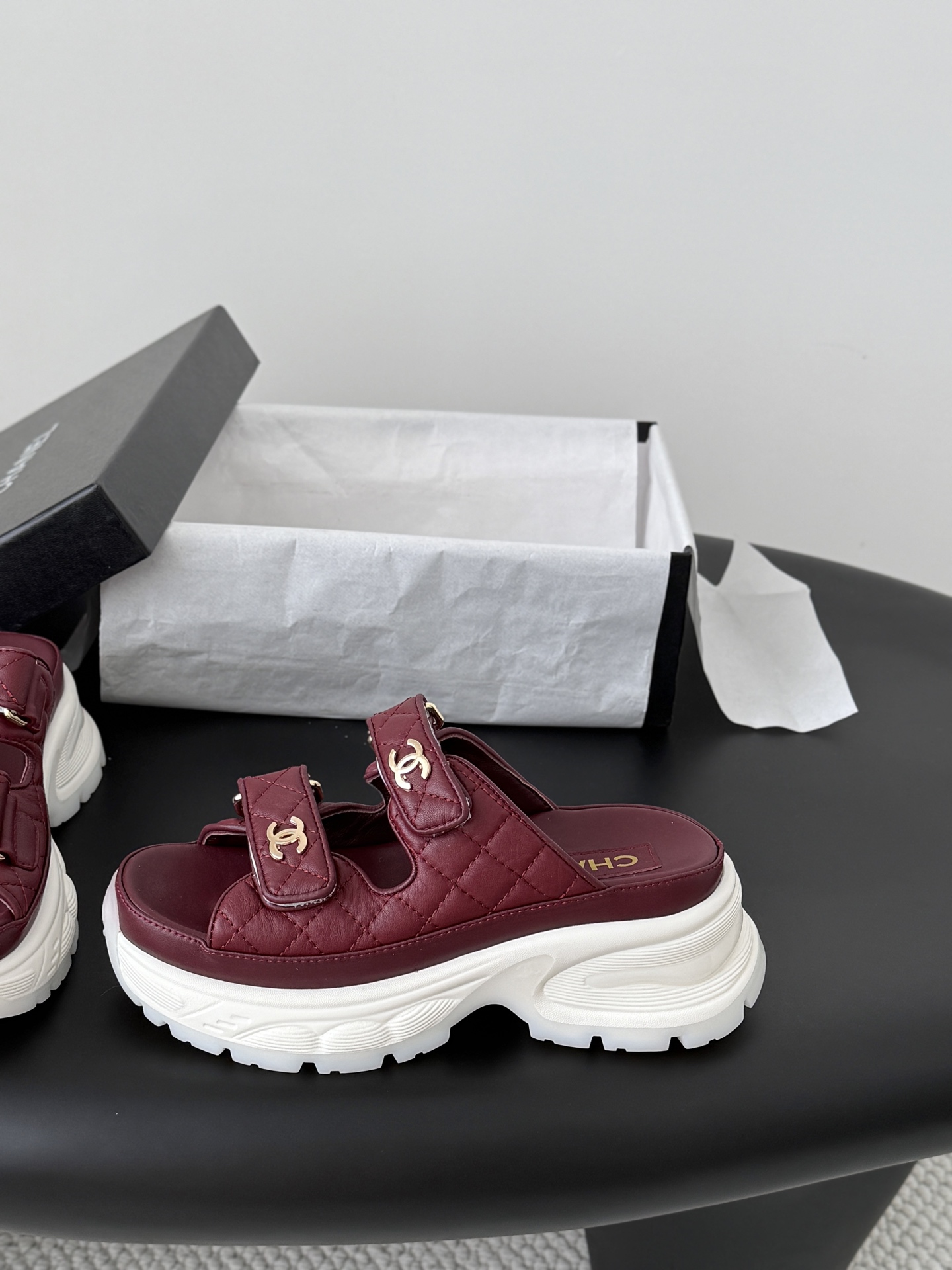 Chan 26ss velcro slippers