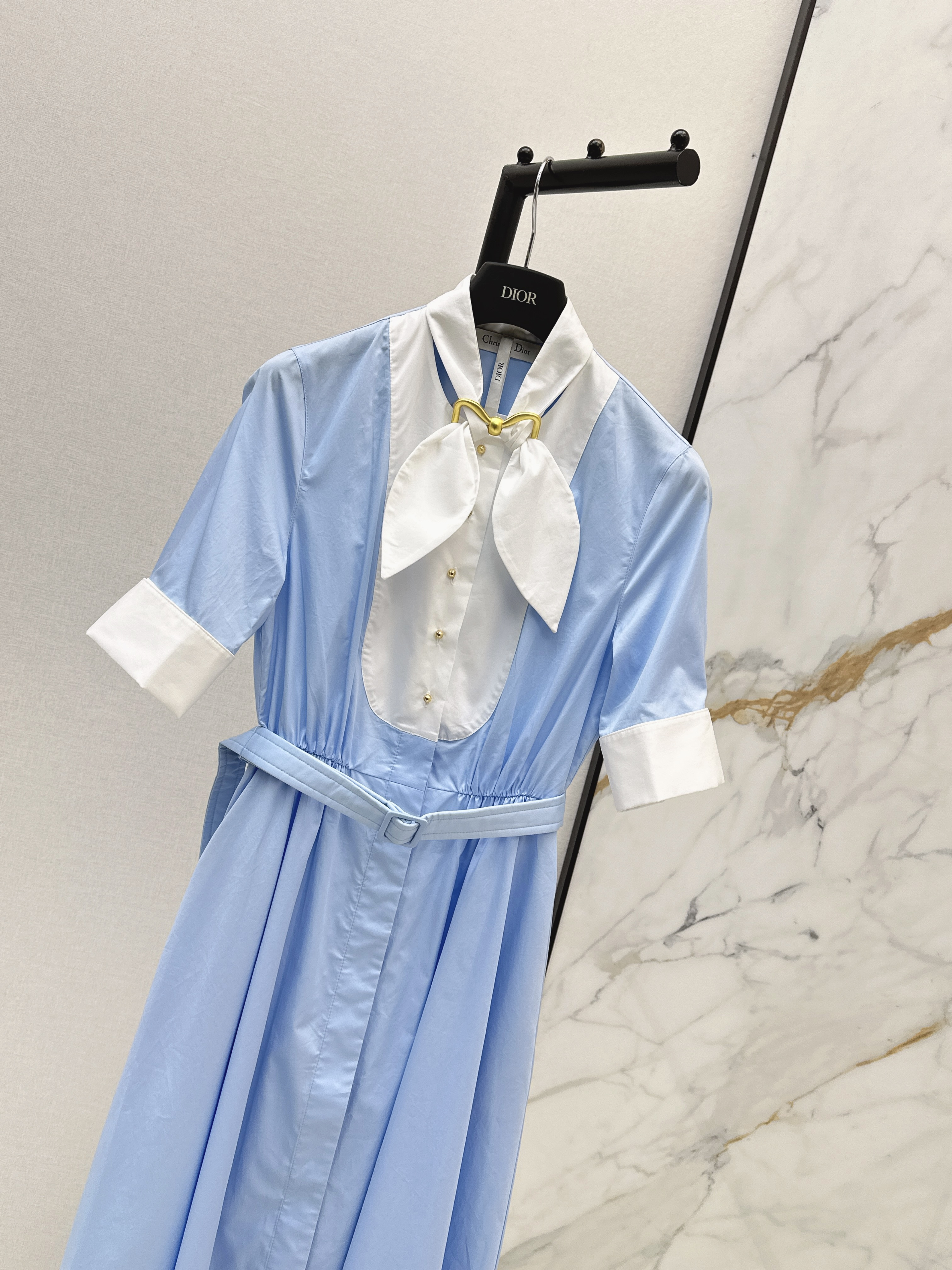 CD 26ss bow-tie shirt dress