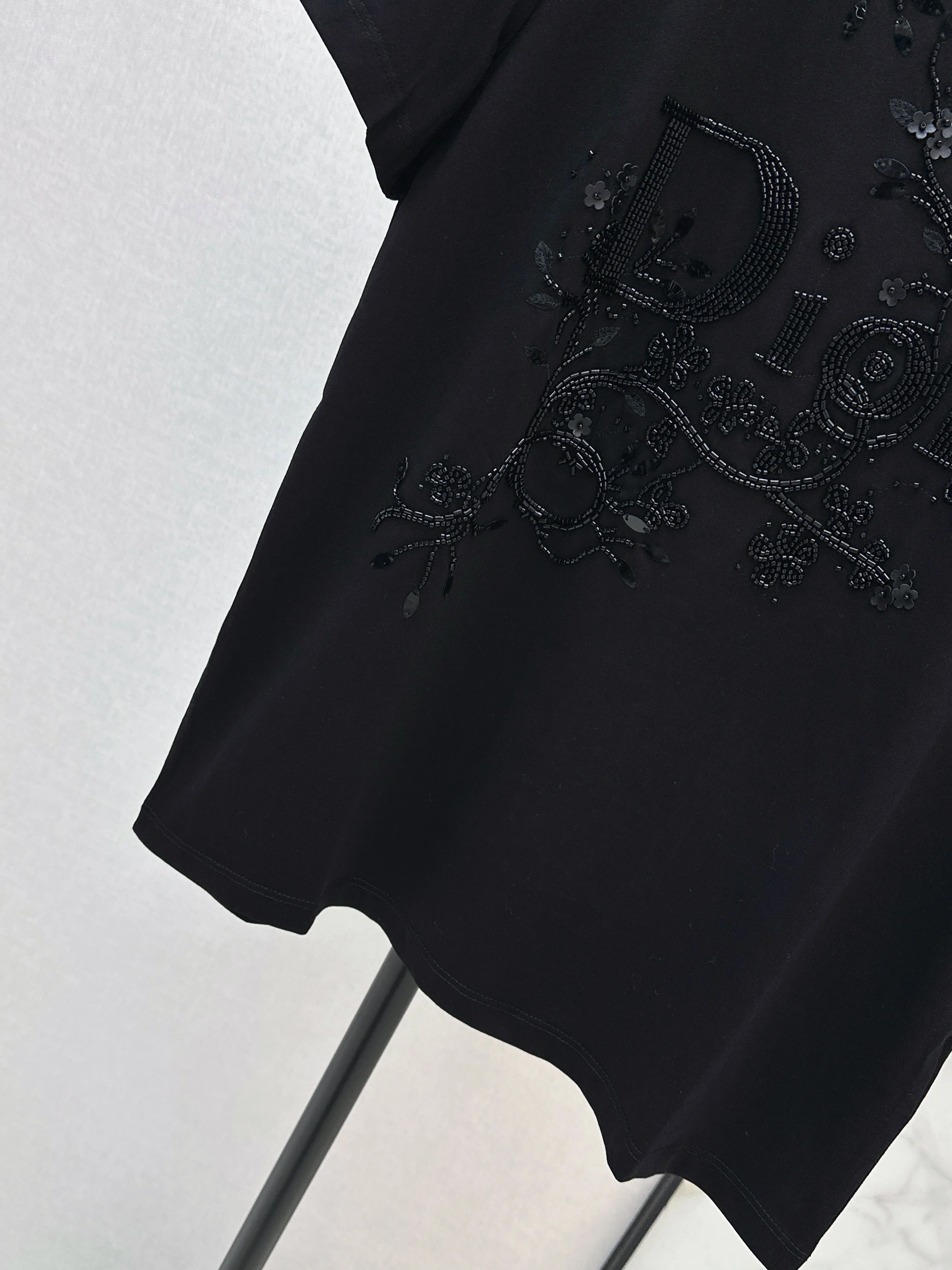 CD 26ss 3d embroidery beading t-shirts