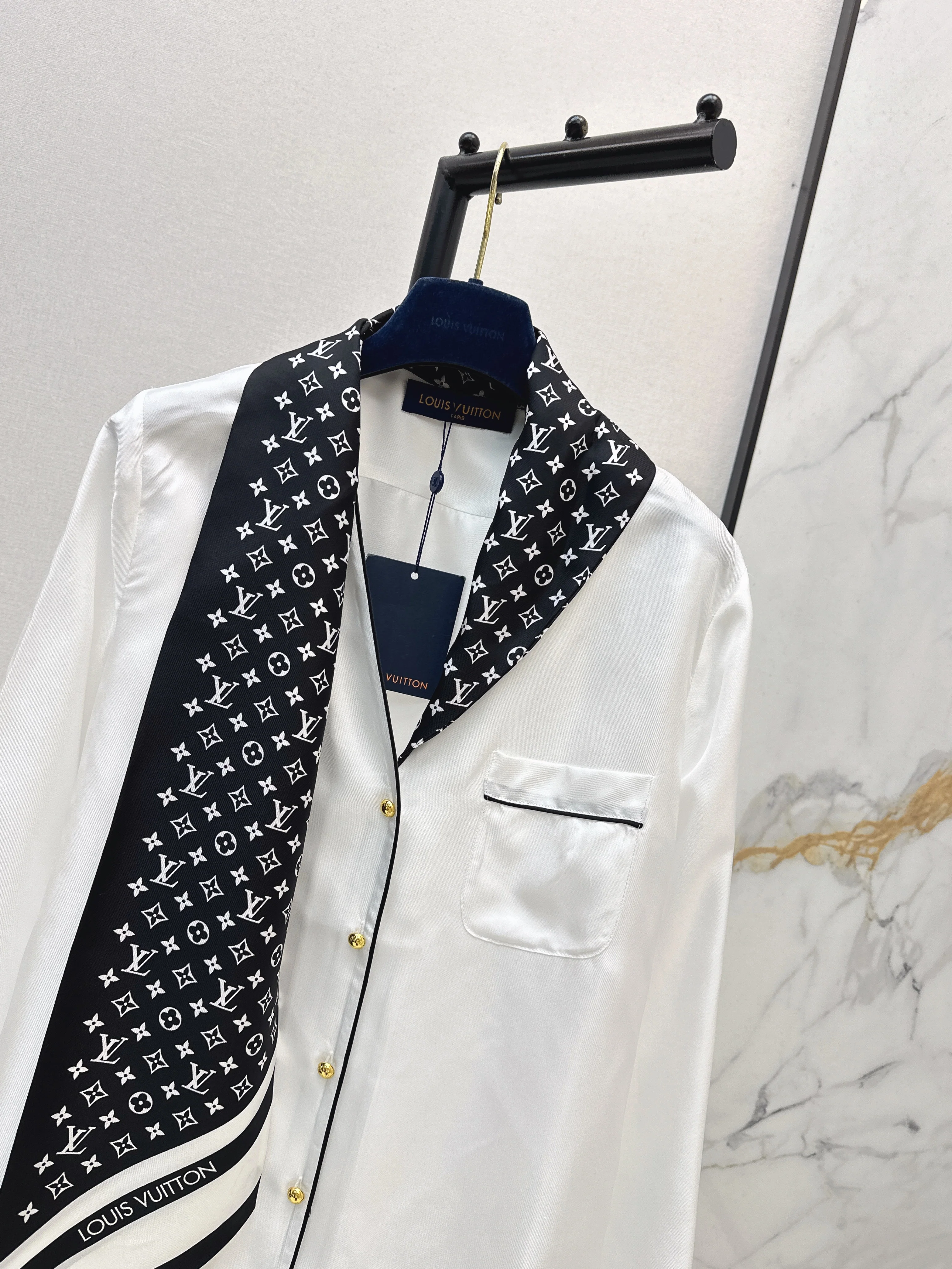 Louis 26ss print silk shirts