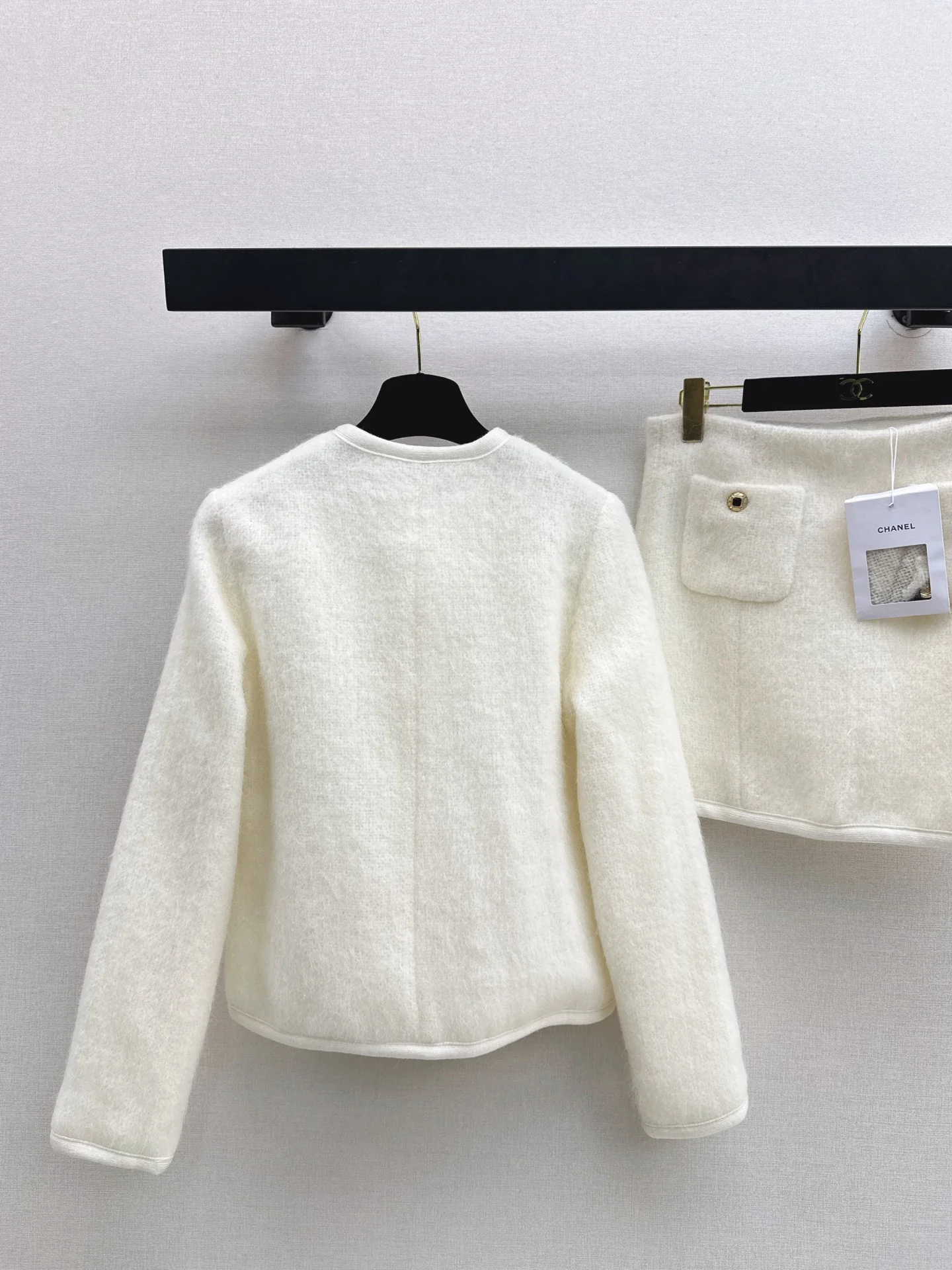 Chan 26ss woolen jacket skirts outfit sets