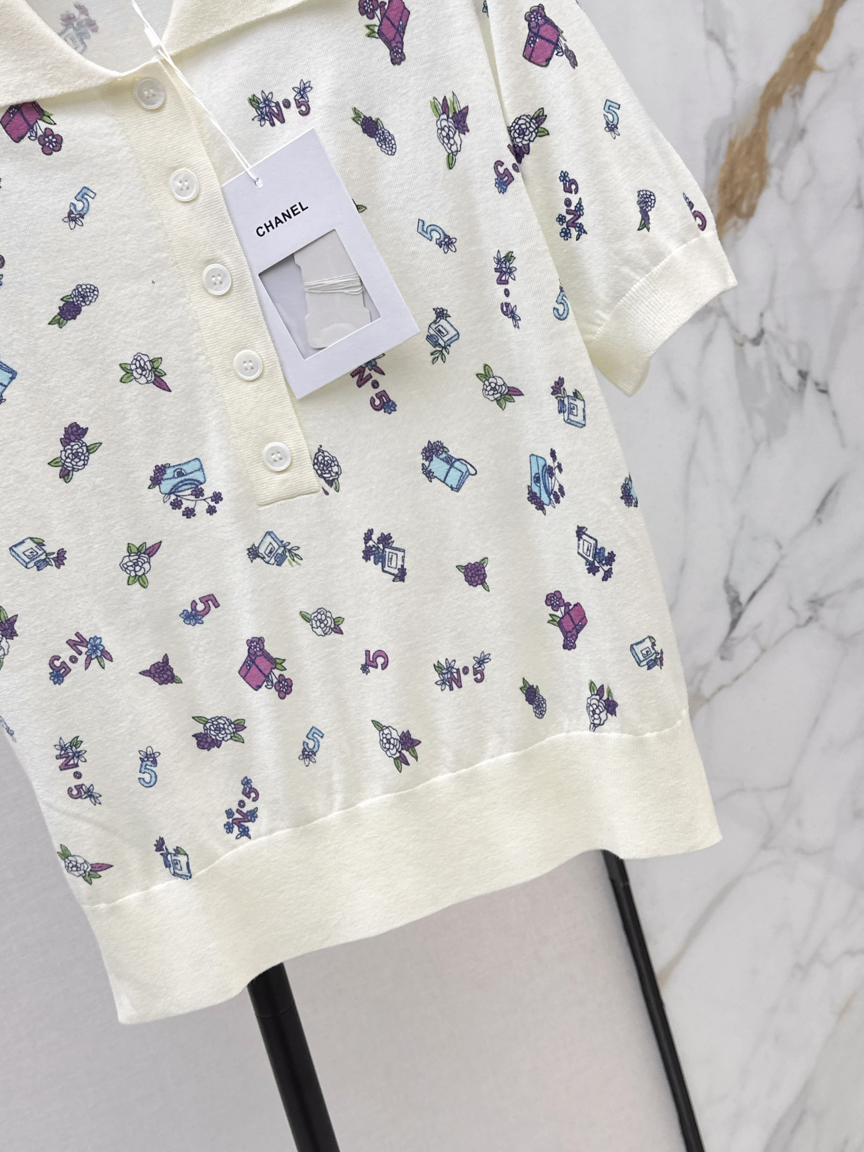 Chan 26ss embroidery knit sweater