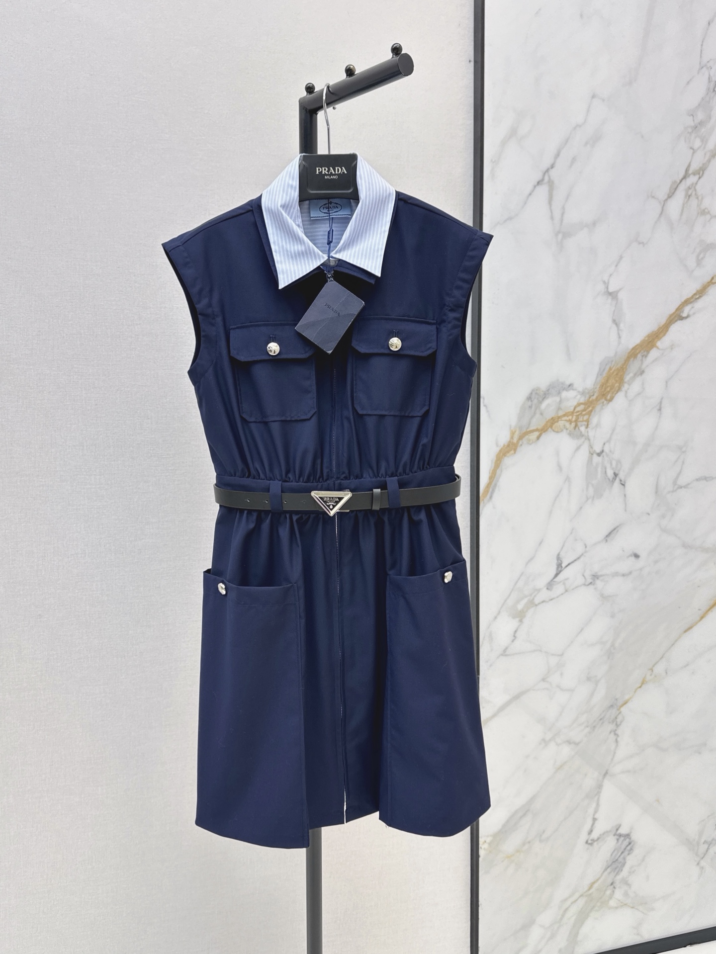 Pra 26ss  sleeveless belted dress