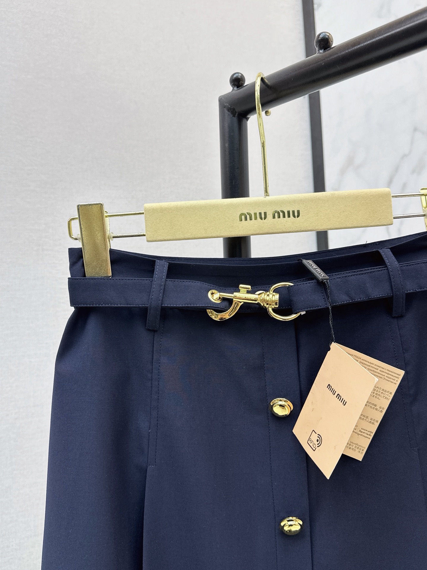 Miu 26ss belted skirt