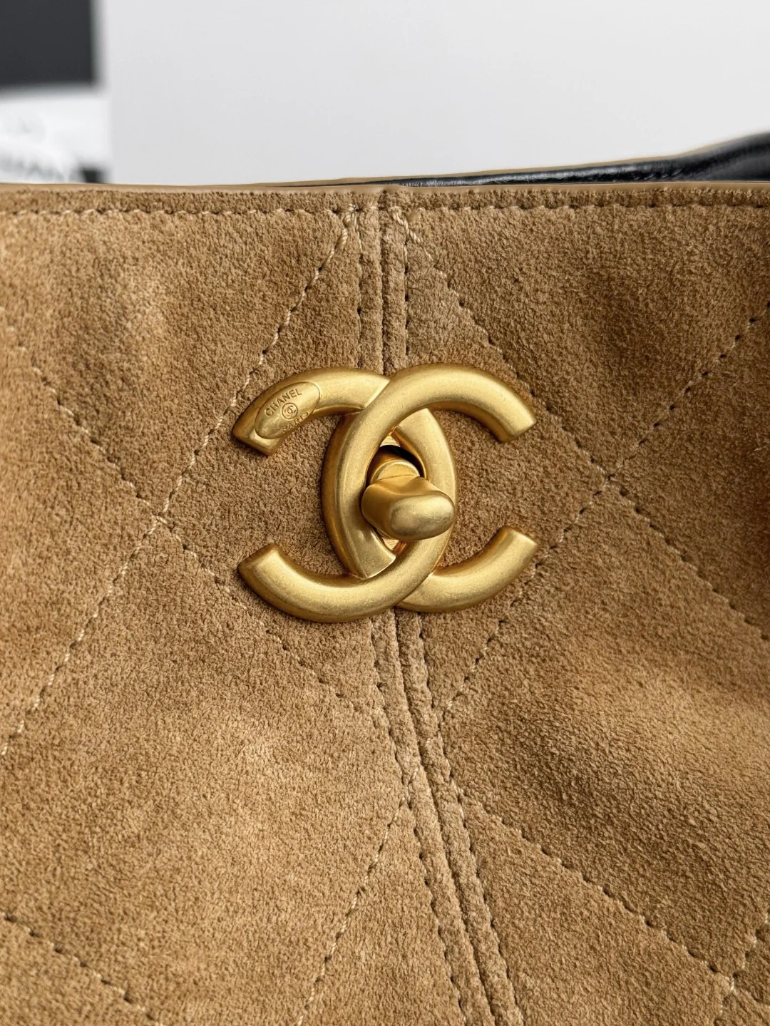 Chan 25A suede hobo bags