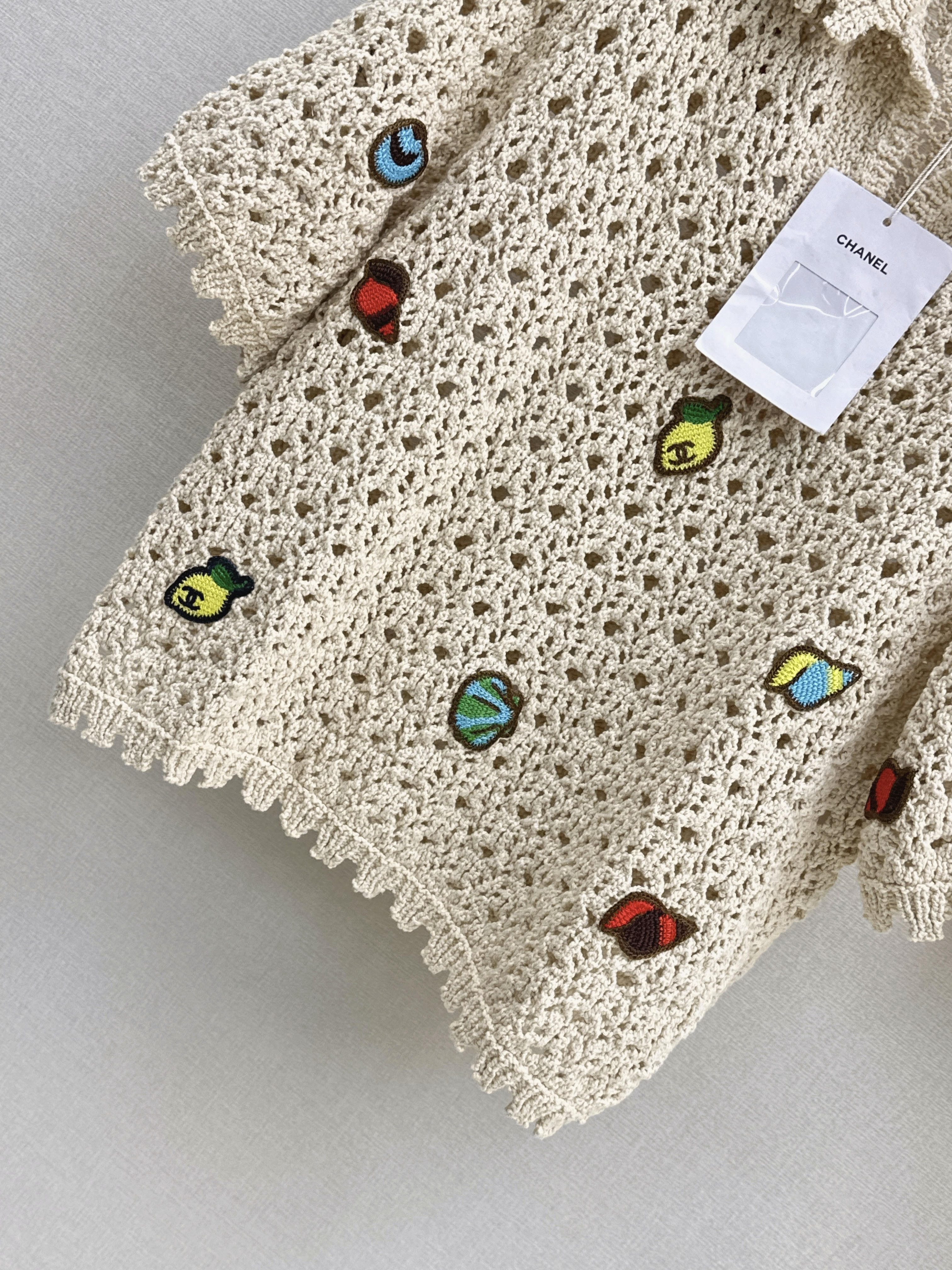 Chan 26ss beach embroidery top