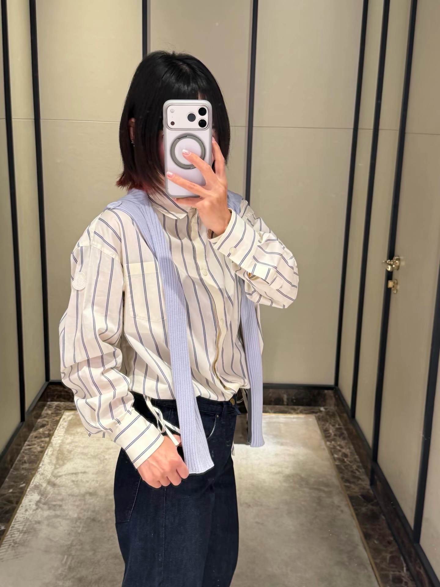Monc 26ss stripe shirt